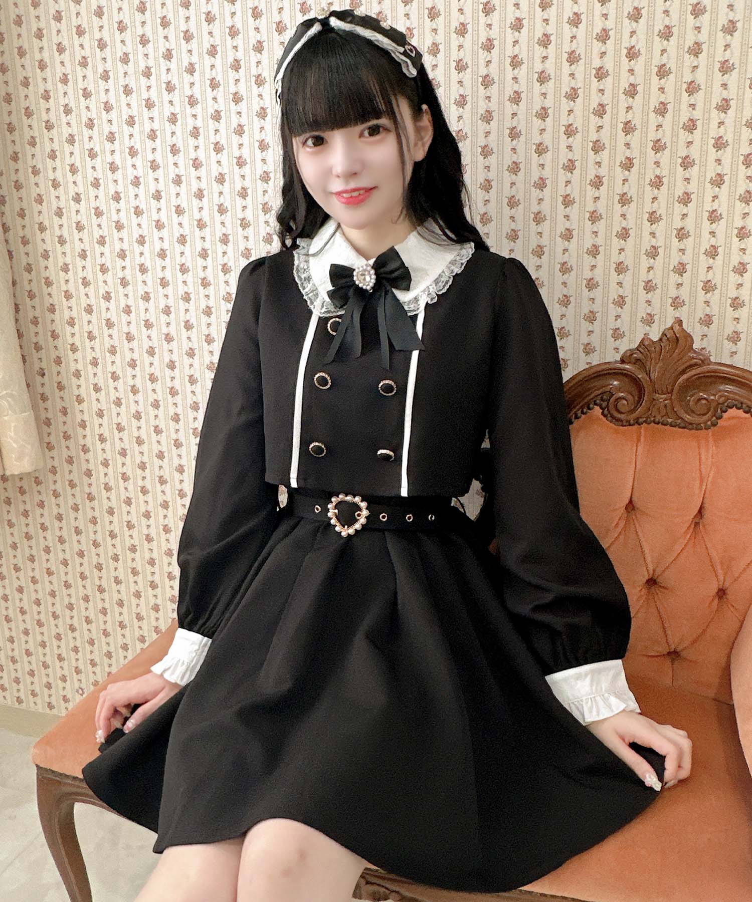 ロジータ ROJITA ツーピー風ダブルボタンワンピース