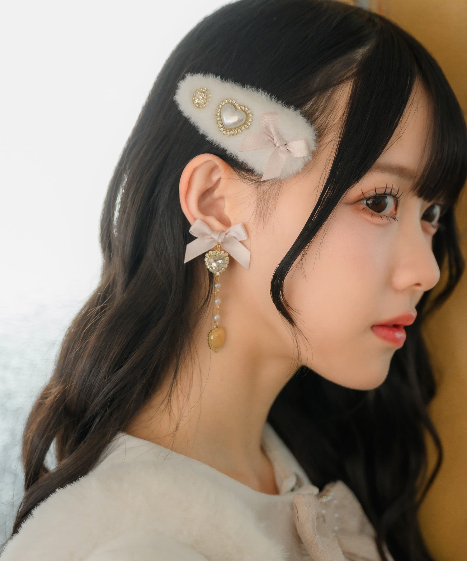 ロジータ ROJITA ゆらゆらパールリボンイヤリング