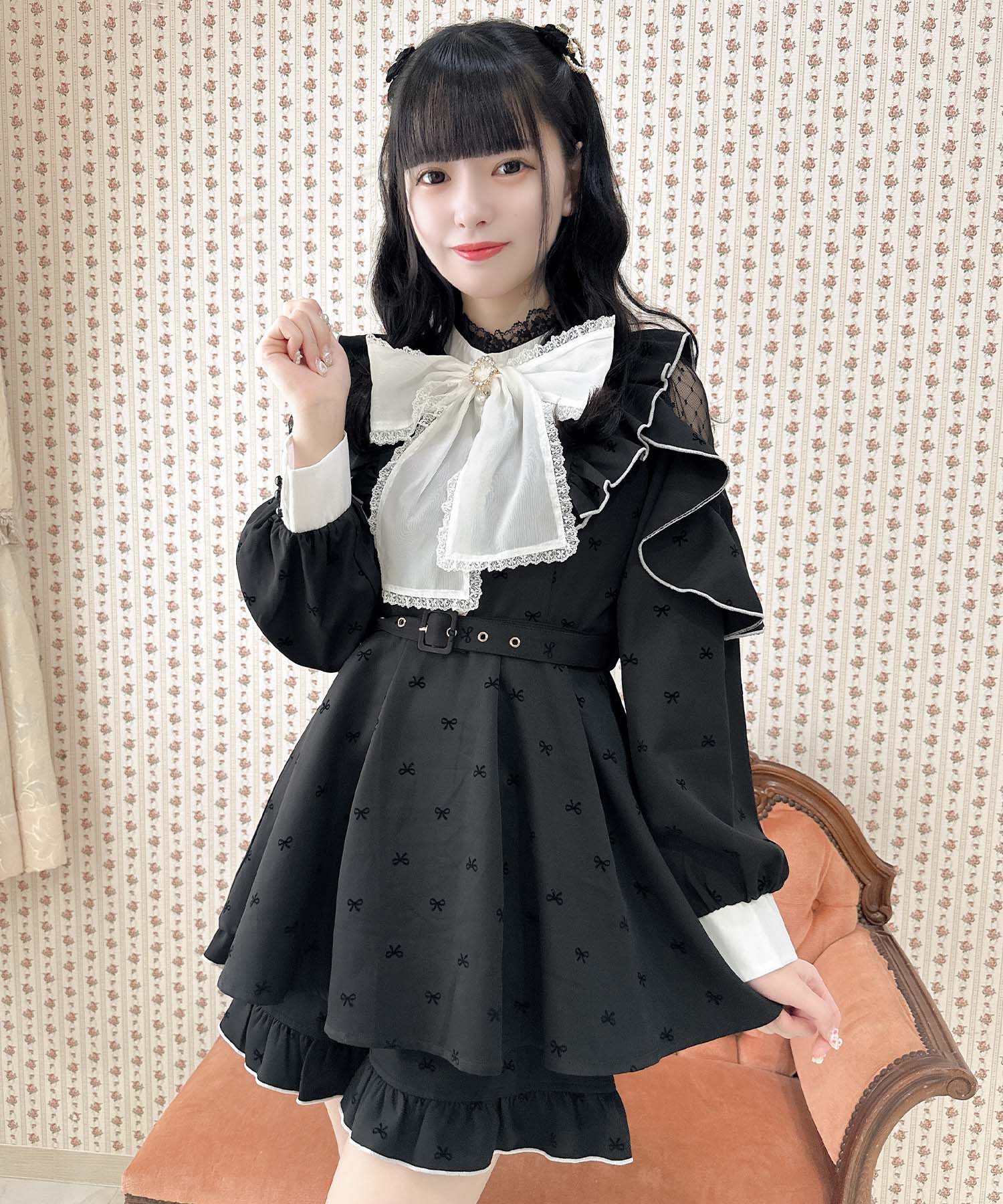 ロジータ ROJITA リボン柄セットアップ （ブラック） ブラック