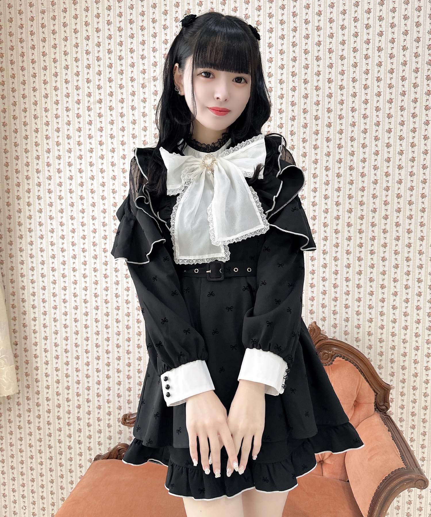 ロジータ ROJITA リボン柄セットアップ （ブラック） ブラック