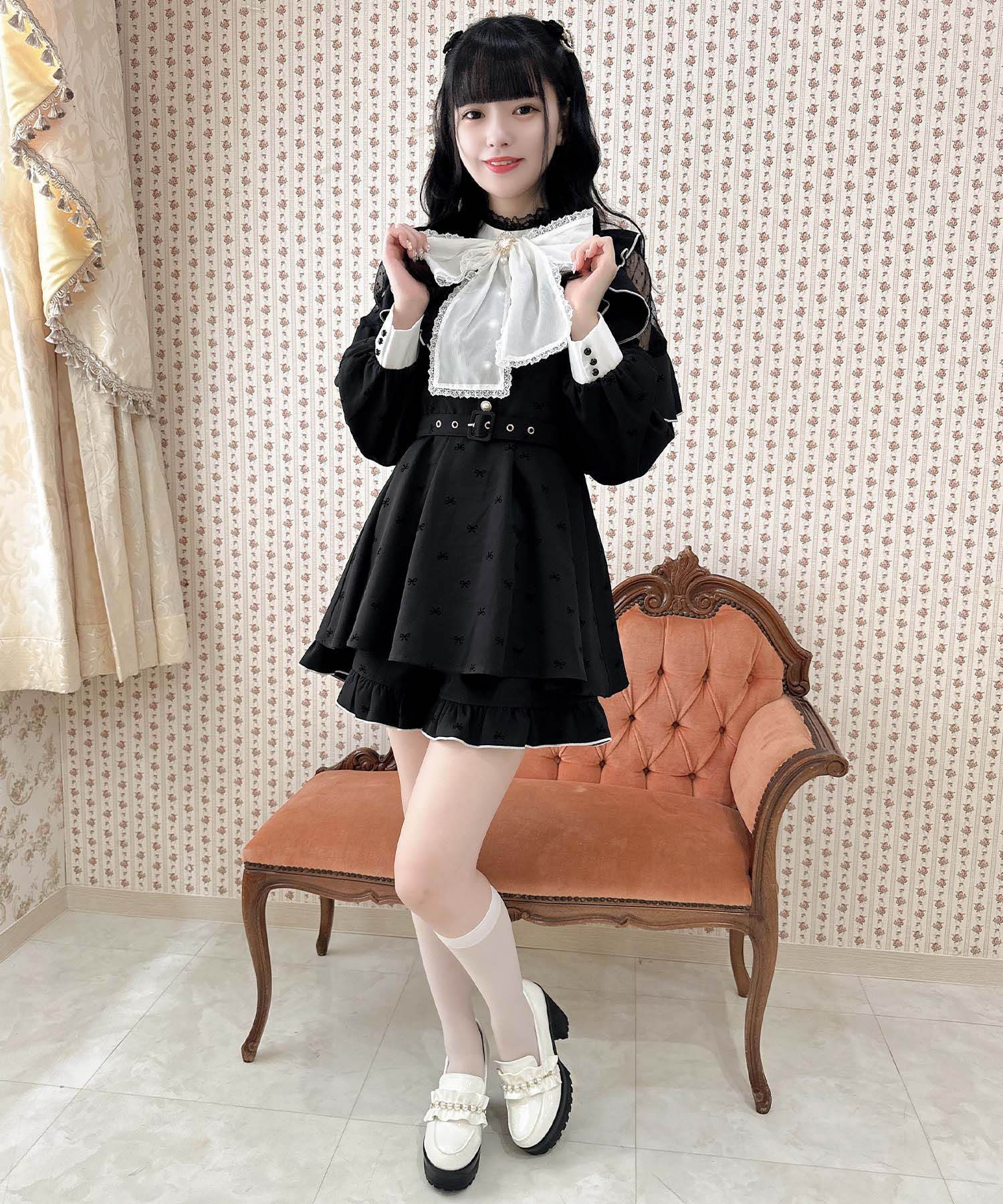 ロジータ ROJITA リボン柄セットアップ （ブラック） ブラック