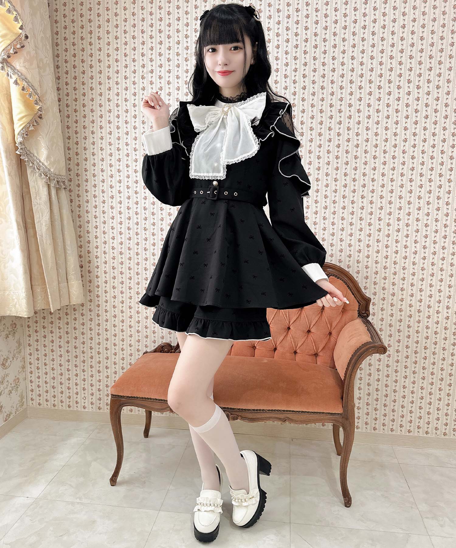 ロジータ ROJITA リボン柄セットアップ （ブラック） ブラック