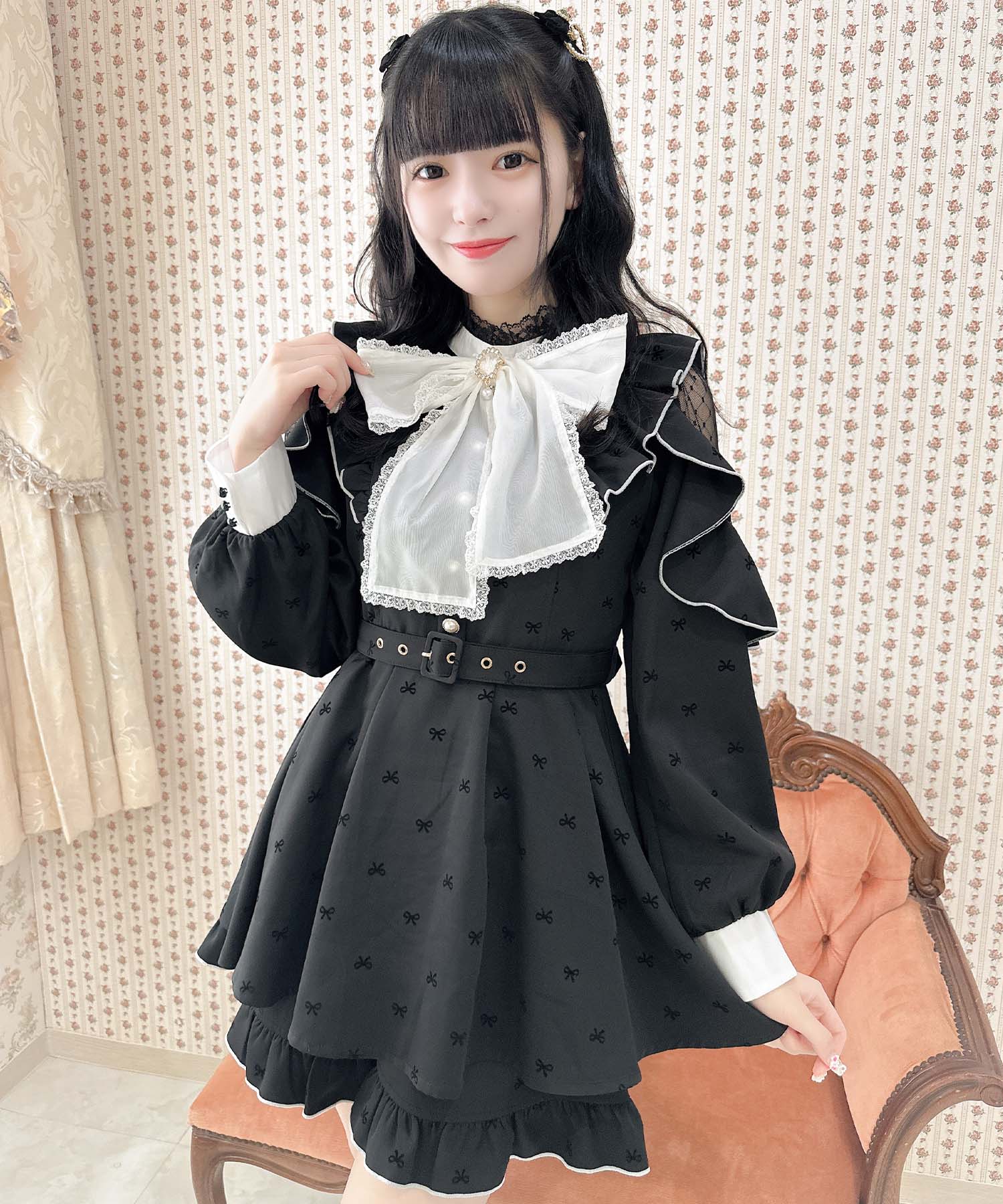 ロジータ ROJITA リボン柄セットアップ （ブラック） ブラック