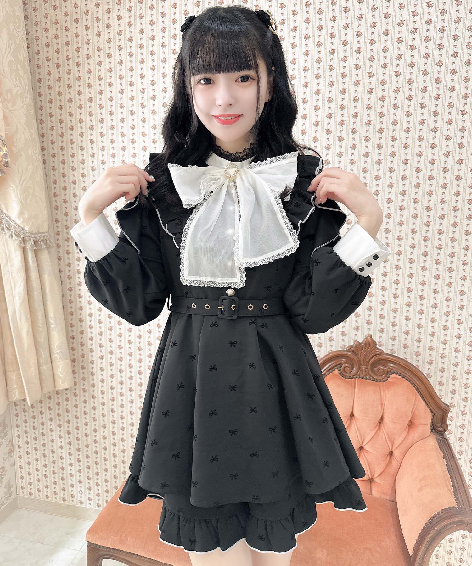 ロジータ ROJITA リボン柄セットアップ （ブラック） ブラック