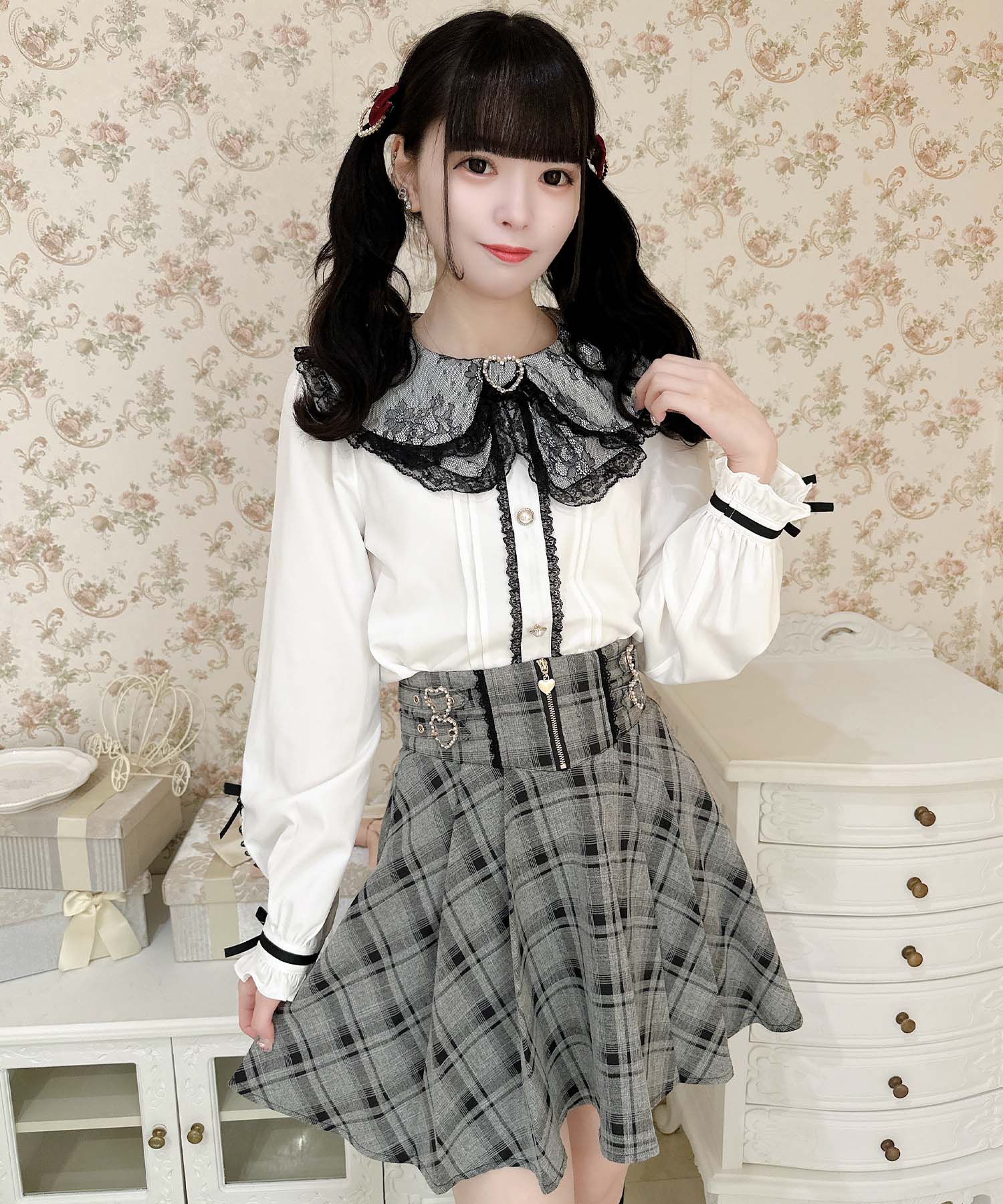 ロジータ ROJITA ジップデザインサイドバックルスカート