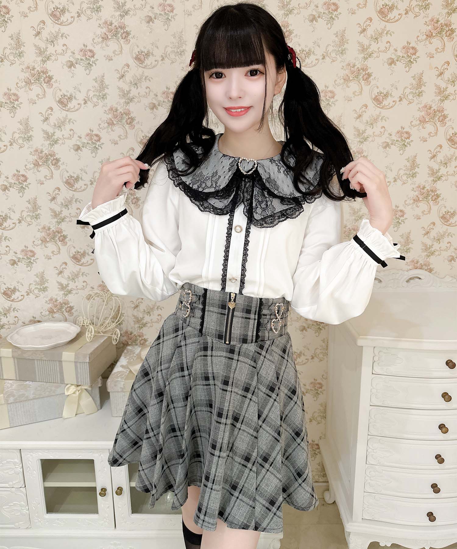 ロジータ ROJITA ジップデザインサイドバックルスカート