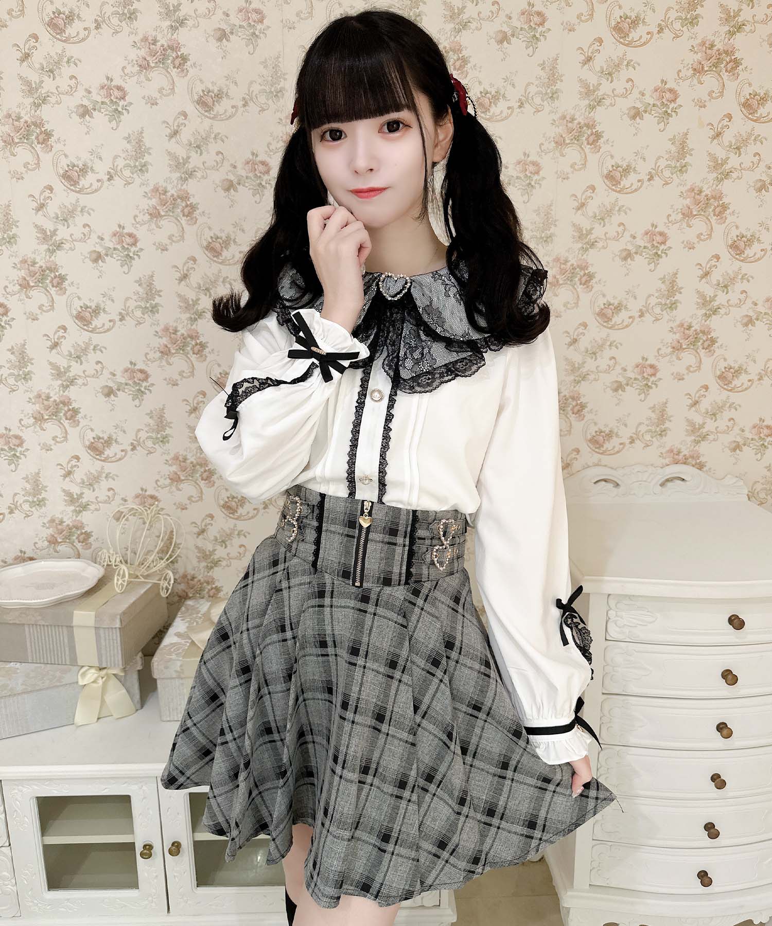 ロジータ ROJITA ジップデザインサイドバックルスカート