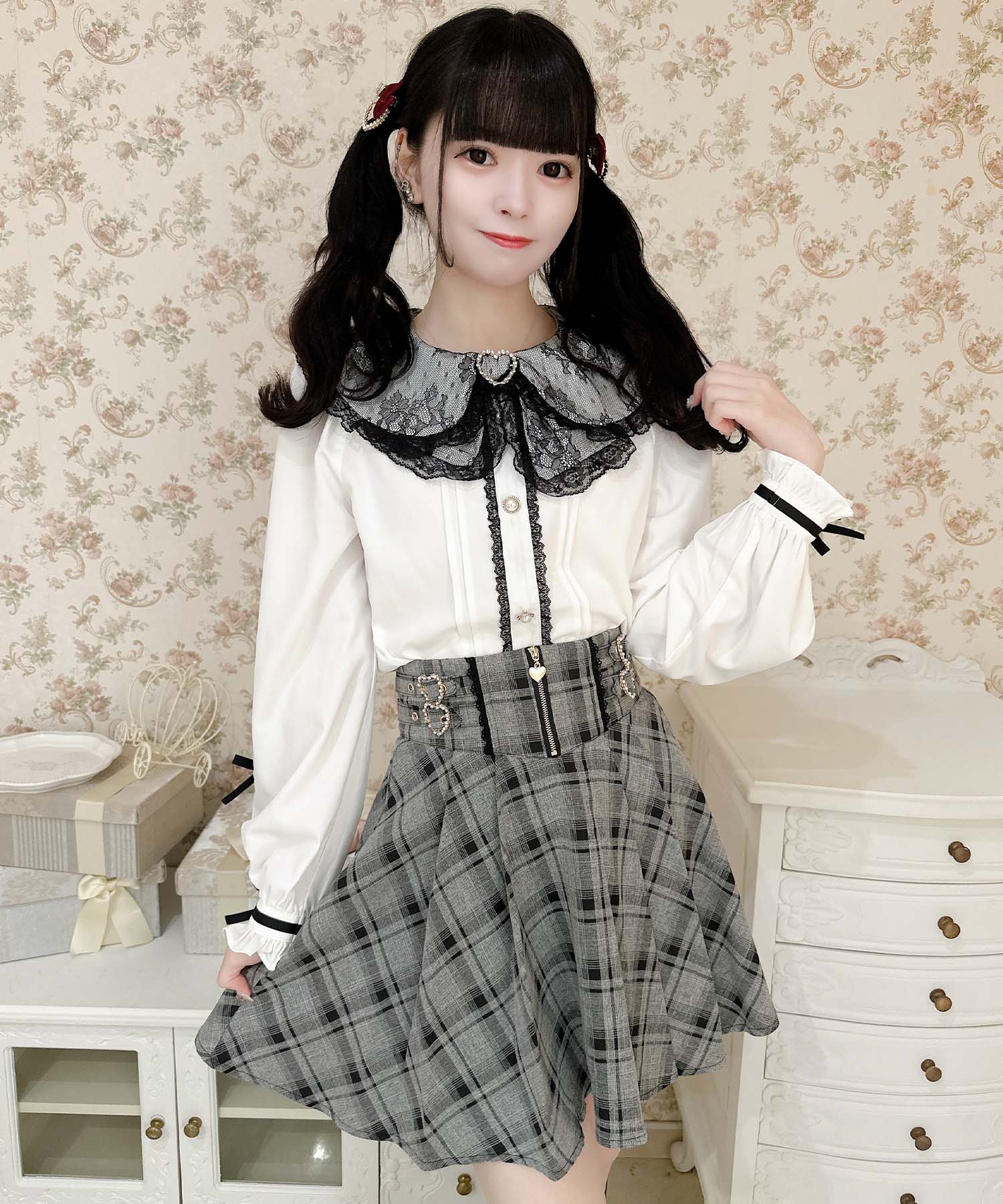 ロジータ ROJITA ジップデザインサイドバックルスカート