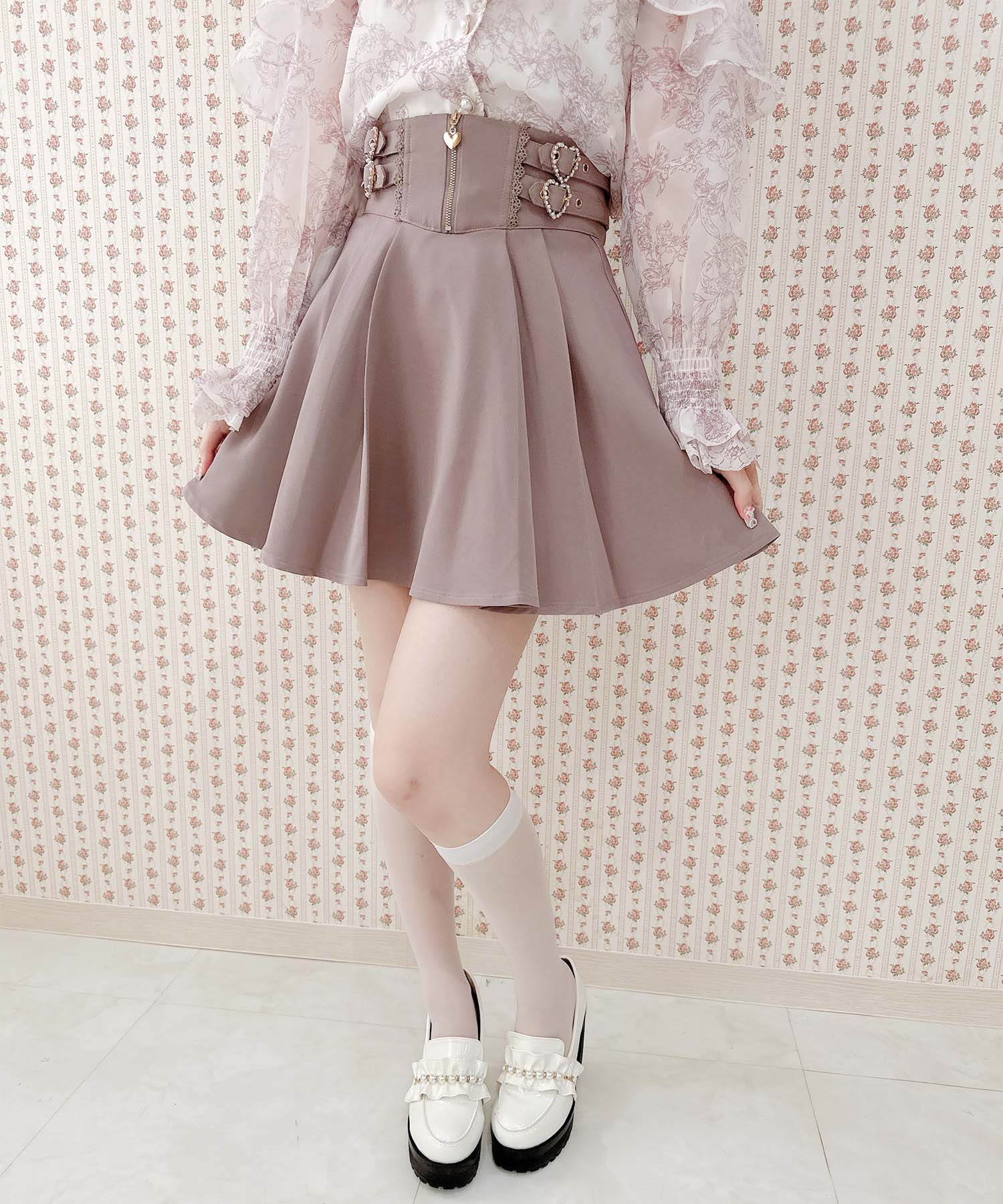 ROJITA ROJITA Zip Design Side Buckle Skirt