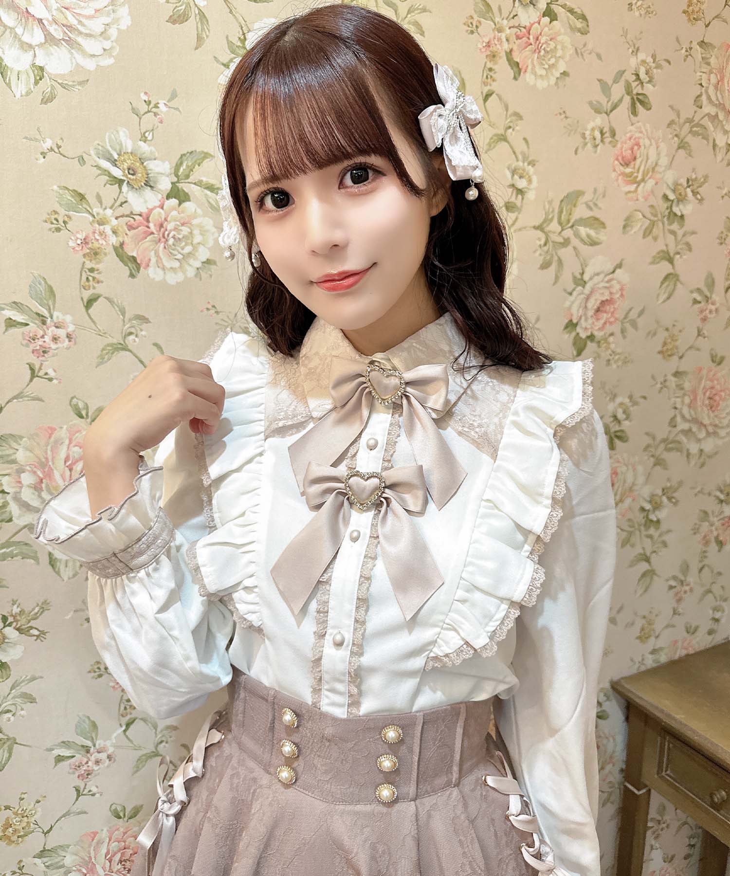 épine double ribbon frill blouse épine double ribbon frill blouse White épine double ribbon frill