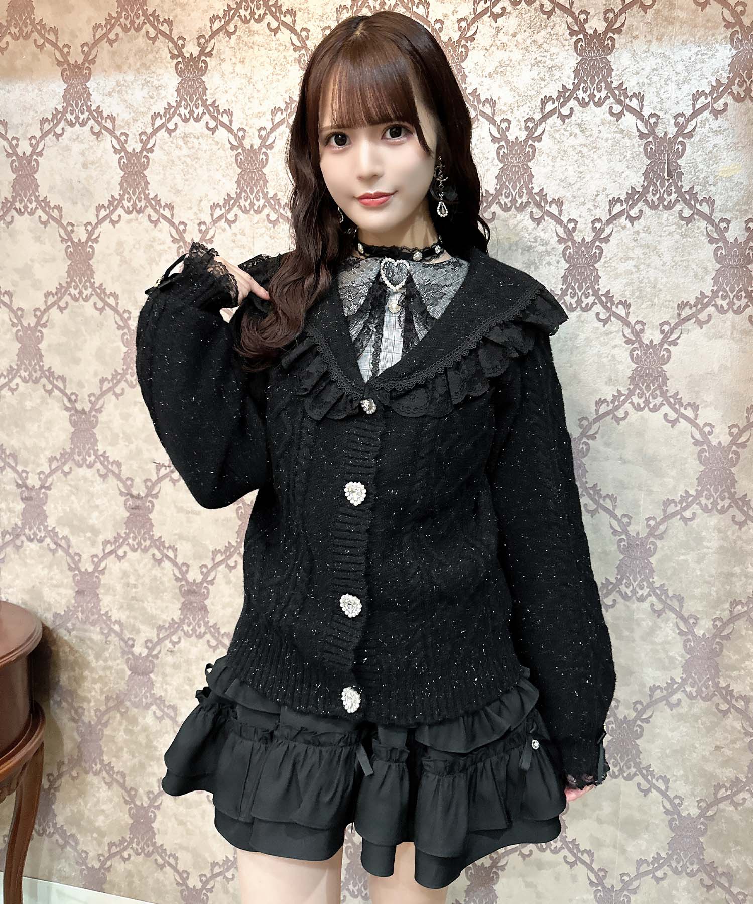 ロジータ ROJITA ハートケーブルセーラーカーディガン