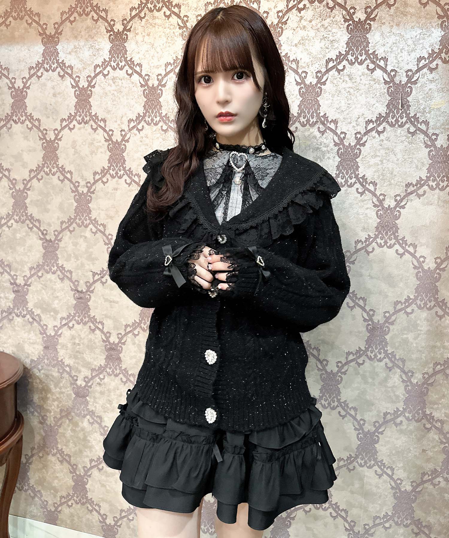 ロジータ ROJITA ハートケーブルセーラーカーディガン