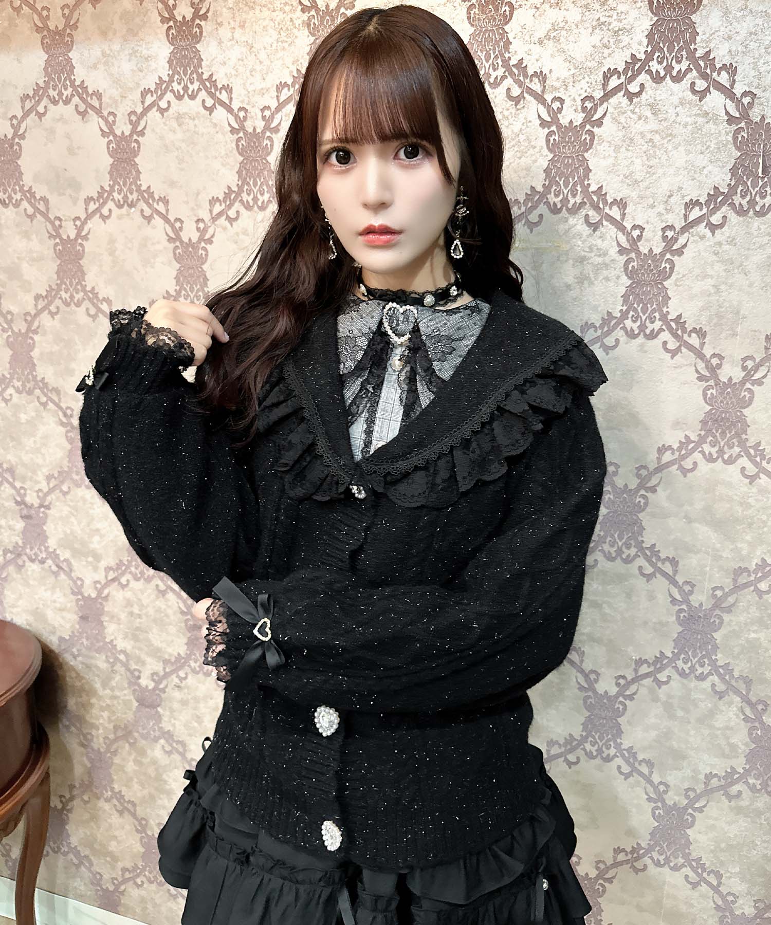 ロジータ ROJITA ハートケーブルセーラーカーディガン