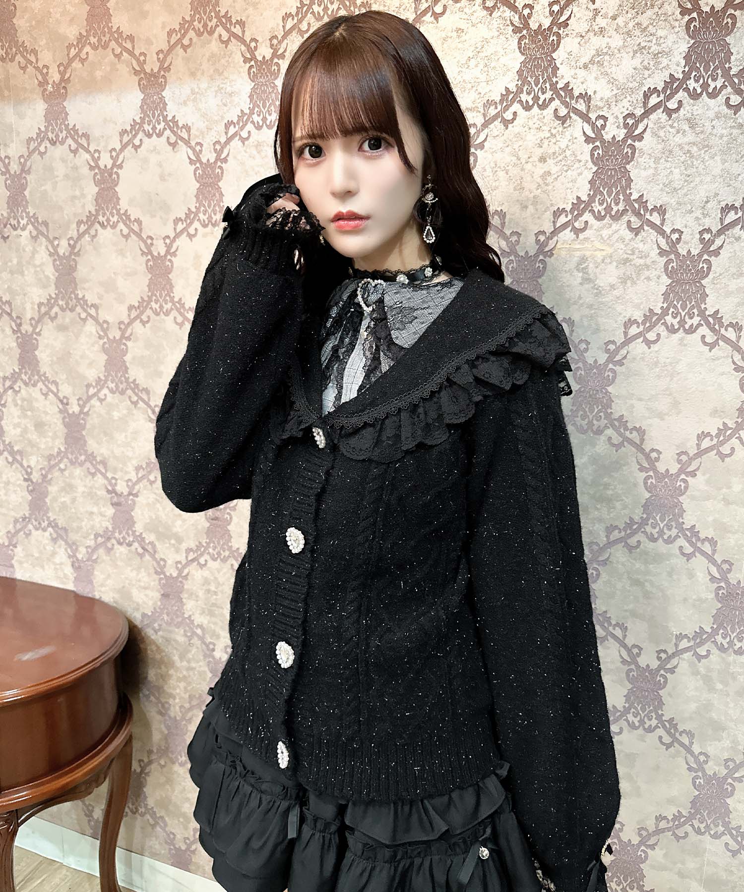 ロジータ ROJITA ハートケーブルセーラーカーディガン