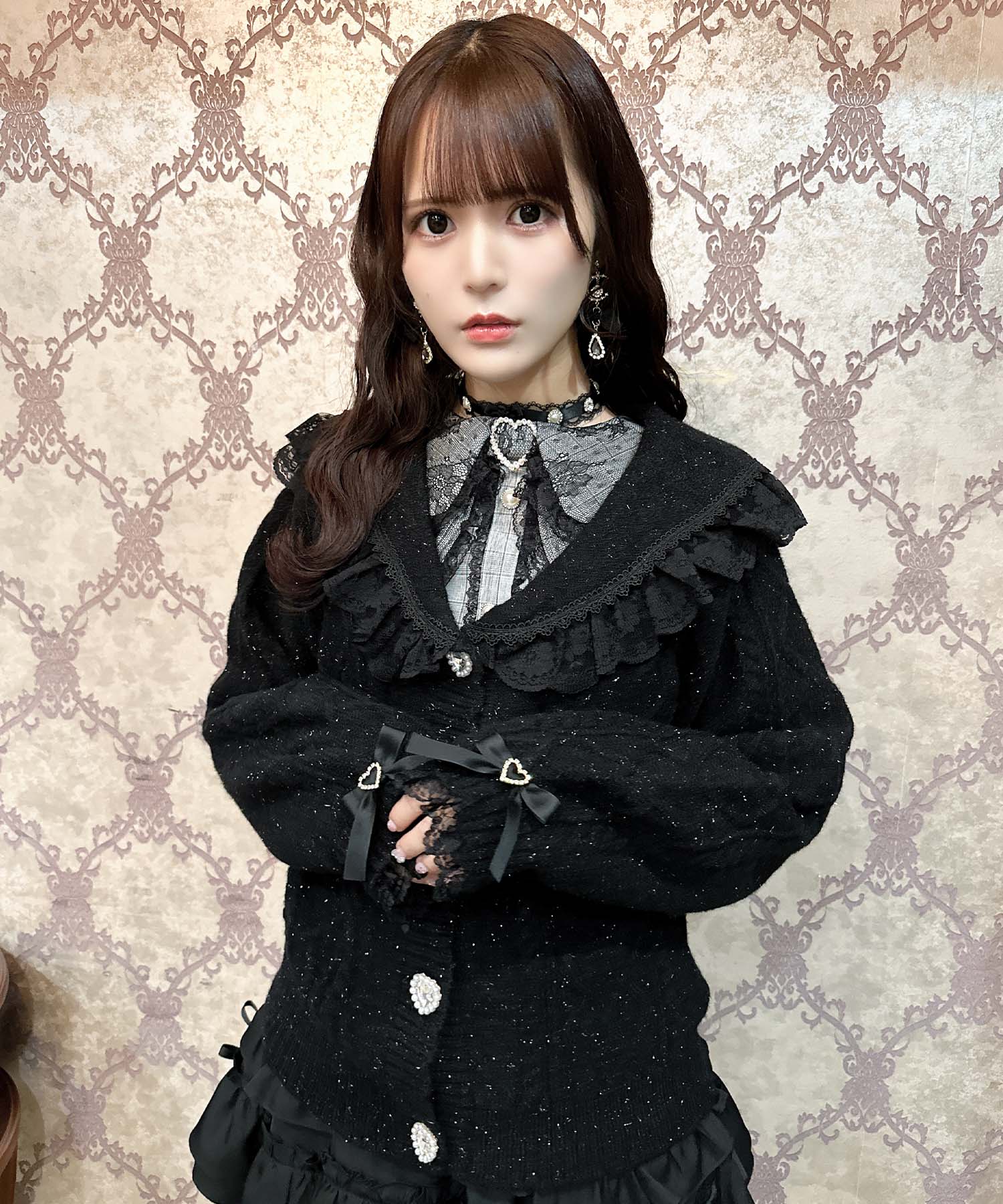 ロジータ ROJITA ハートケーブルセーラーカーディガン