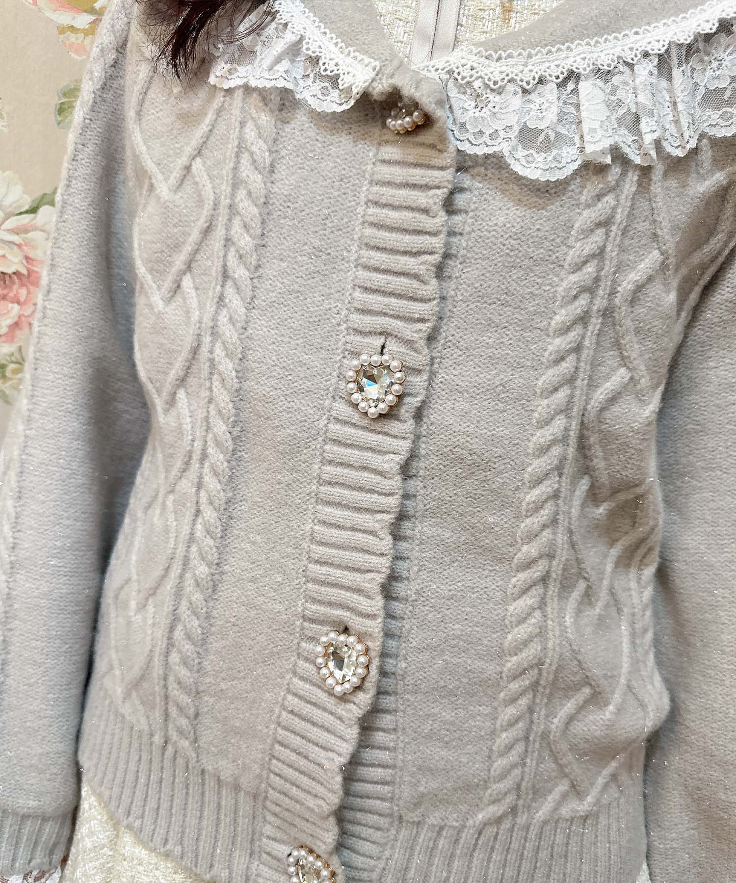 ロジータ ROJITA ハートケーブルセーラーカーディガン