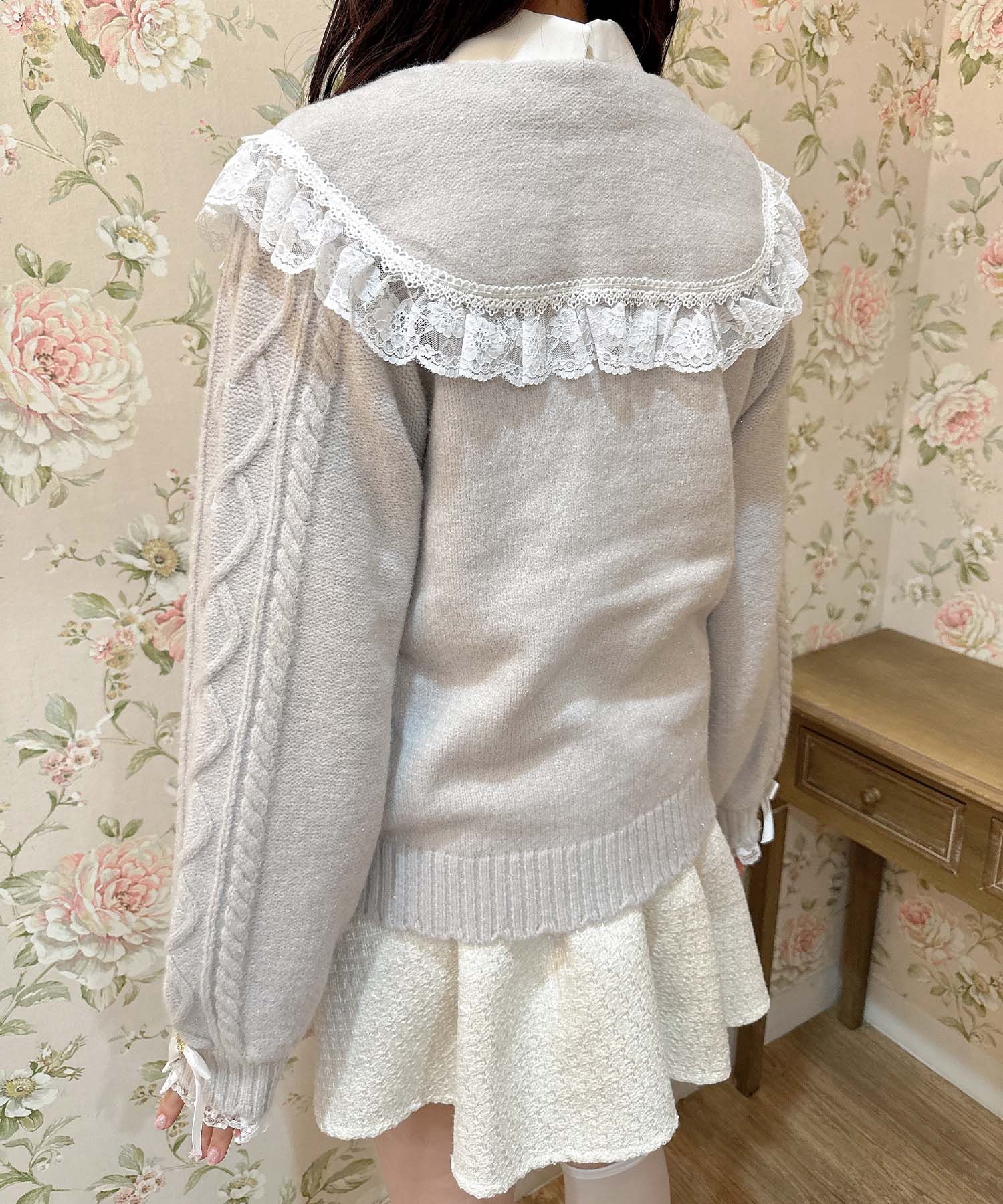 ロジータ ROJITA ハートケーブルセーラーカーディガン