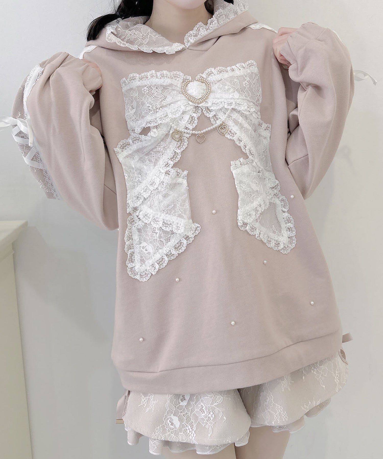 ロジータ ROJITA リボンデザイン裏毛スウェットミニワンピース （ピンク） ピンク