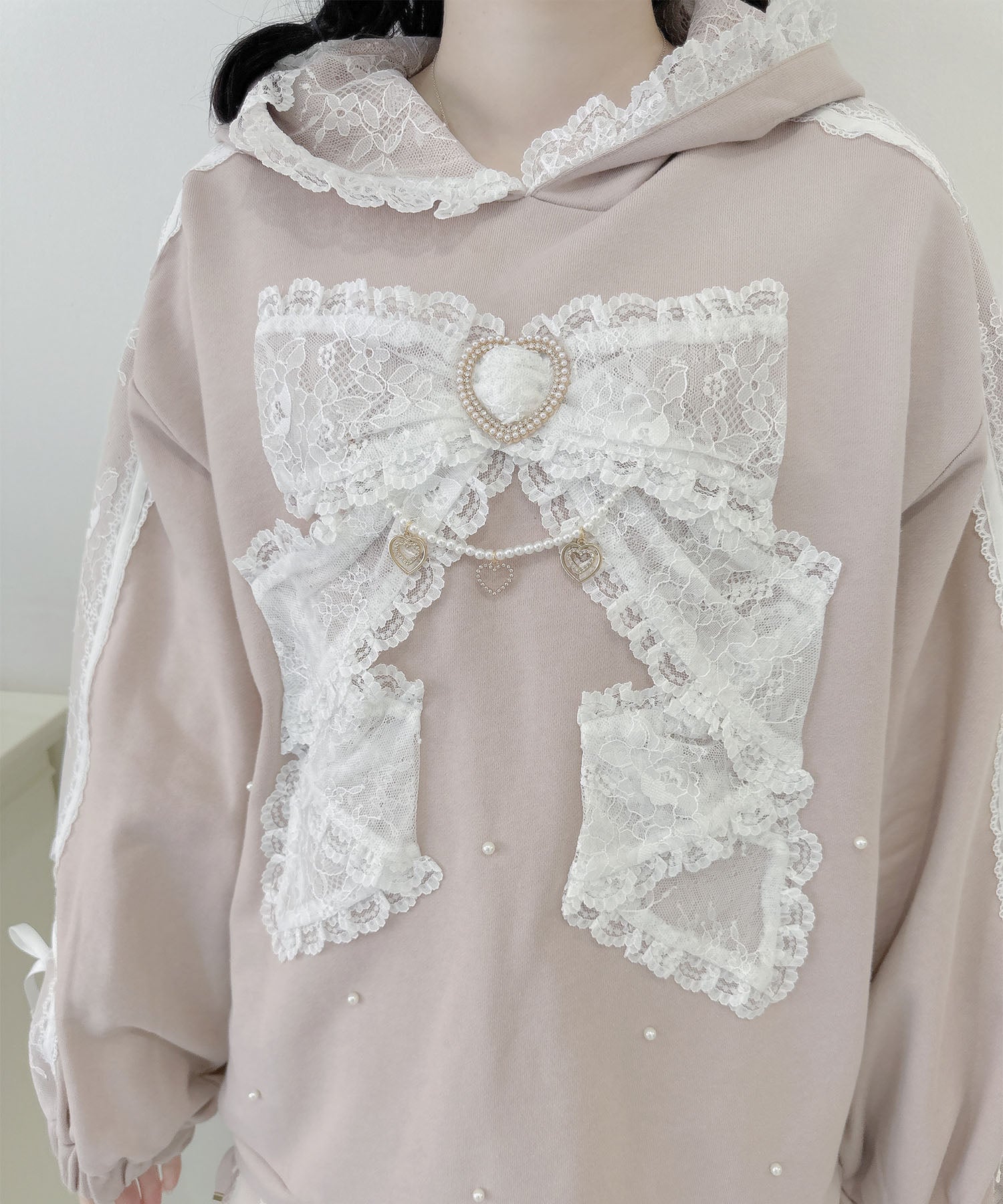 ROJITA ROJITA Ribbon Design Back Fabric Sweat Mini Dress