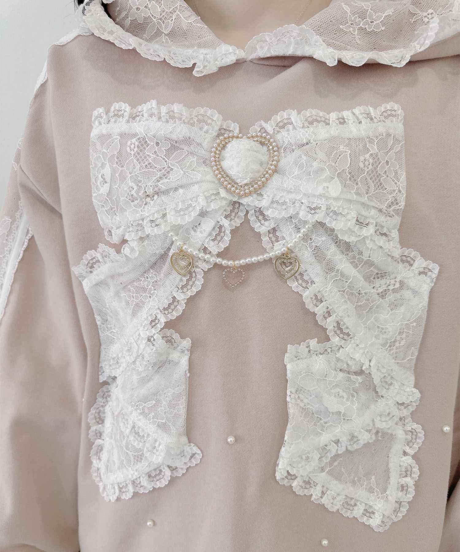 ROJITA ROJITA Ribbon Design Back Fabric Sweat Mini Dress