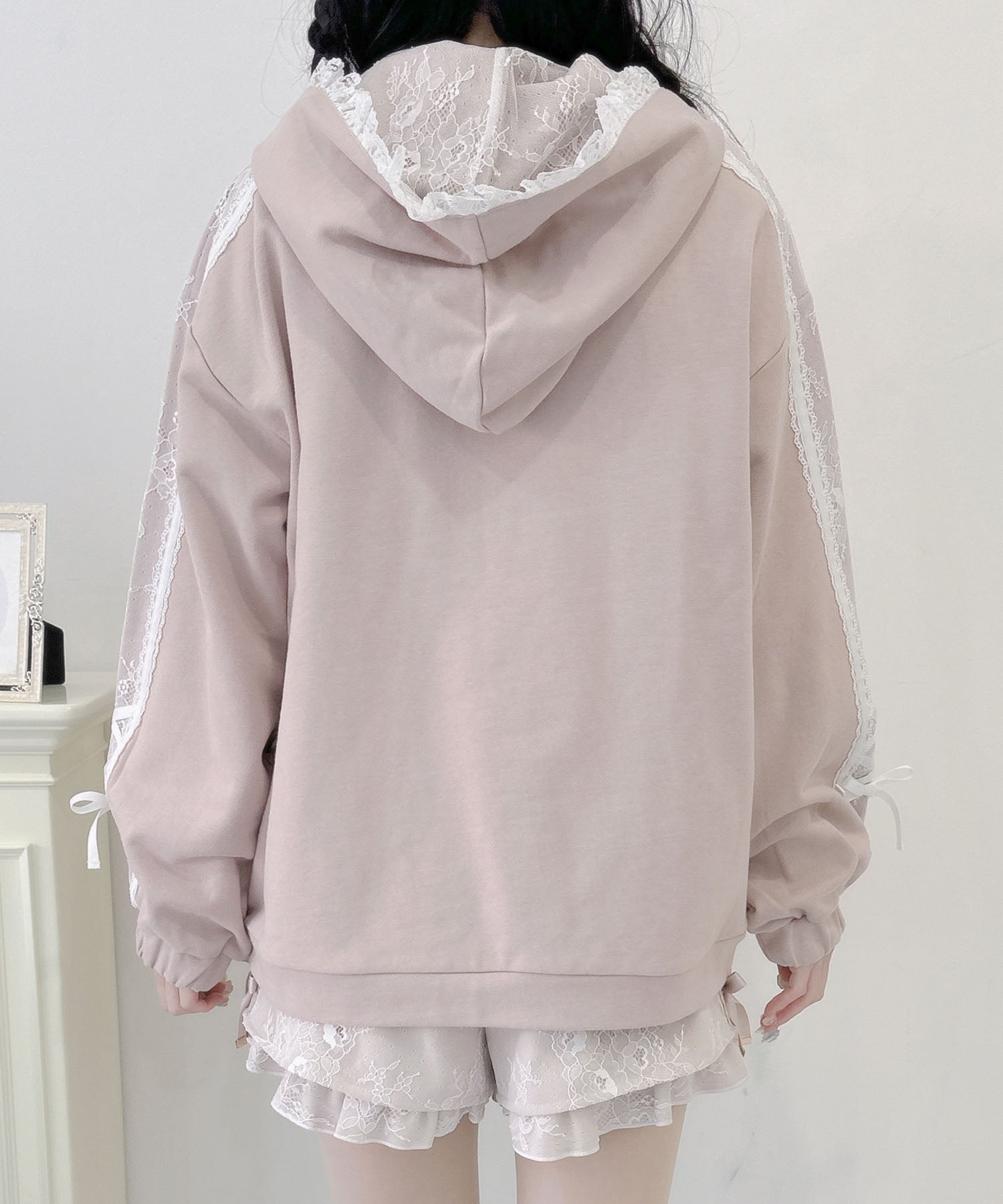 ROJITA ROJITA Ribbon Design Back Fabric Sweat Mini Dress