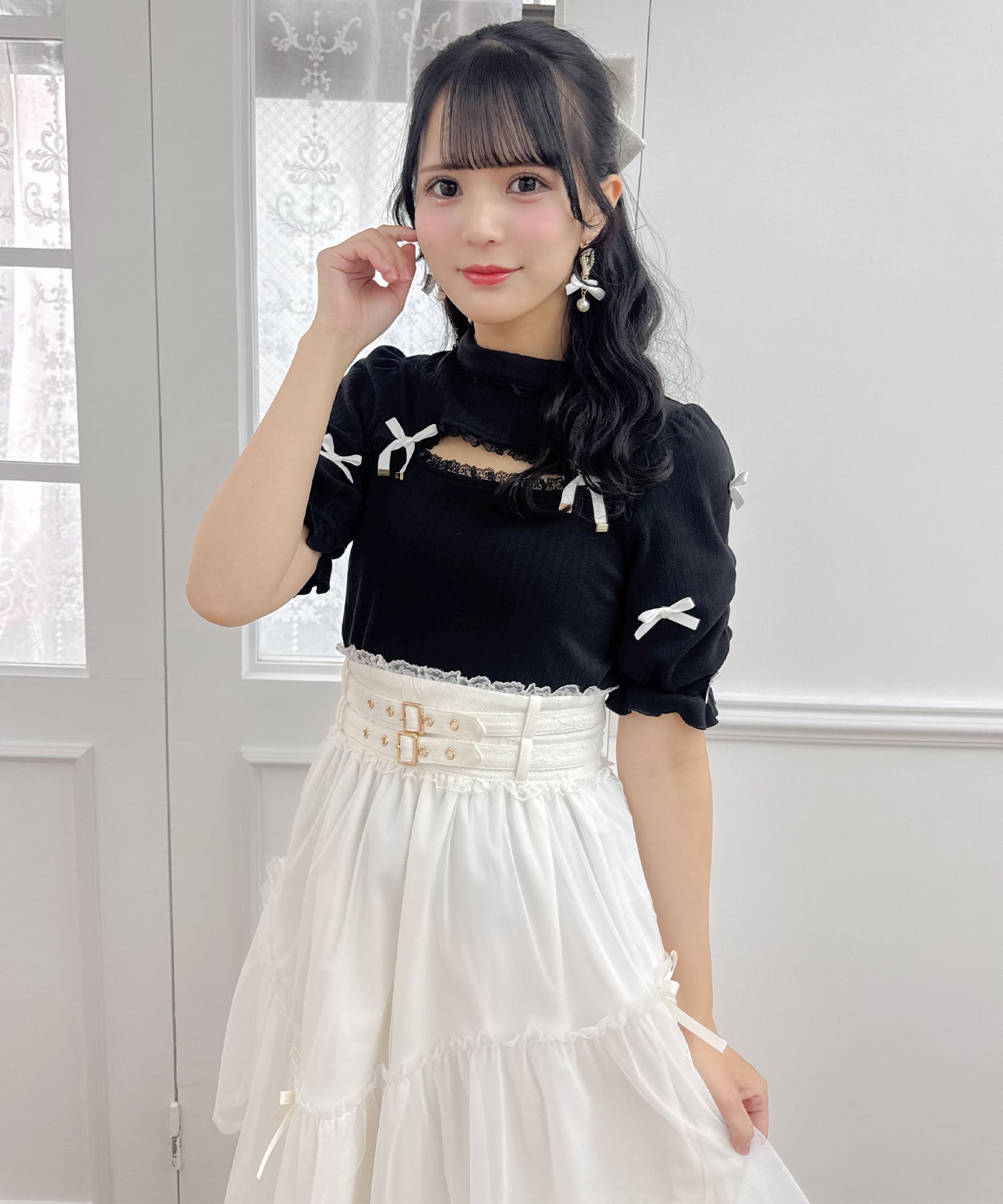 ロジータ ROJITA チュールティアードスカート （アイボリー） アイボリー