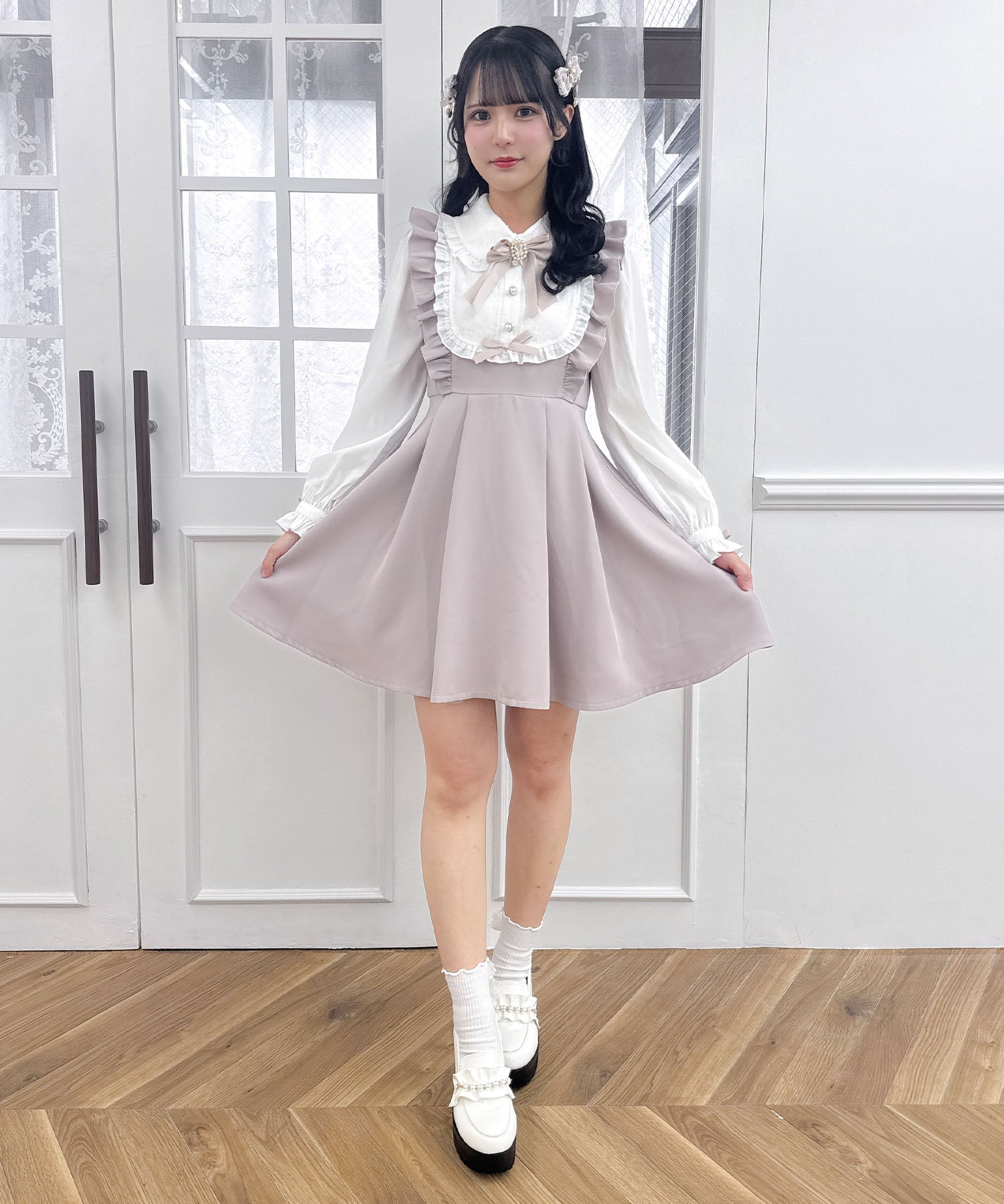 ロジータ ROJITA ヨークフリルデザインワンピース （ピンク） ピンク