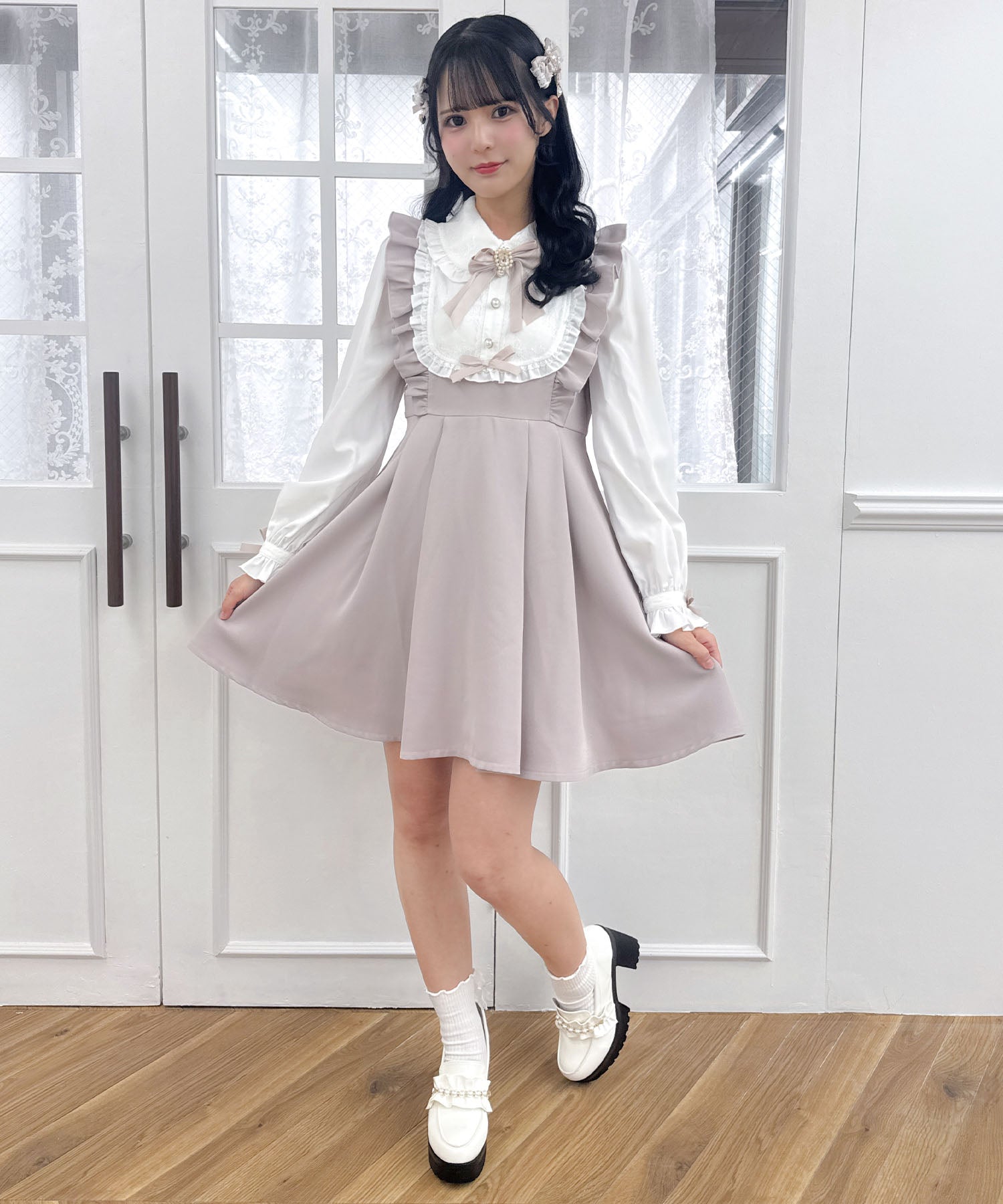 ロジータ ROJITA ヨークフリルデザインワンピース （ピンク） ピンク