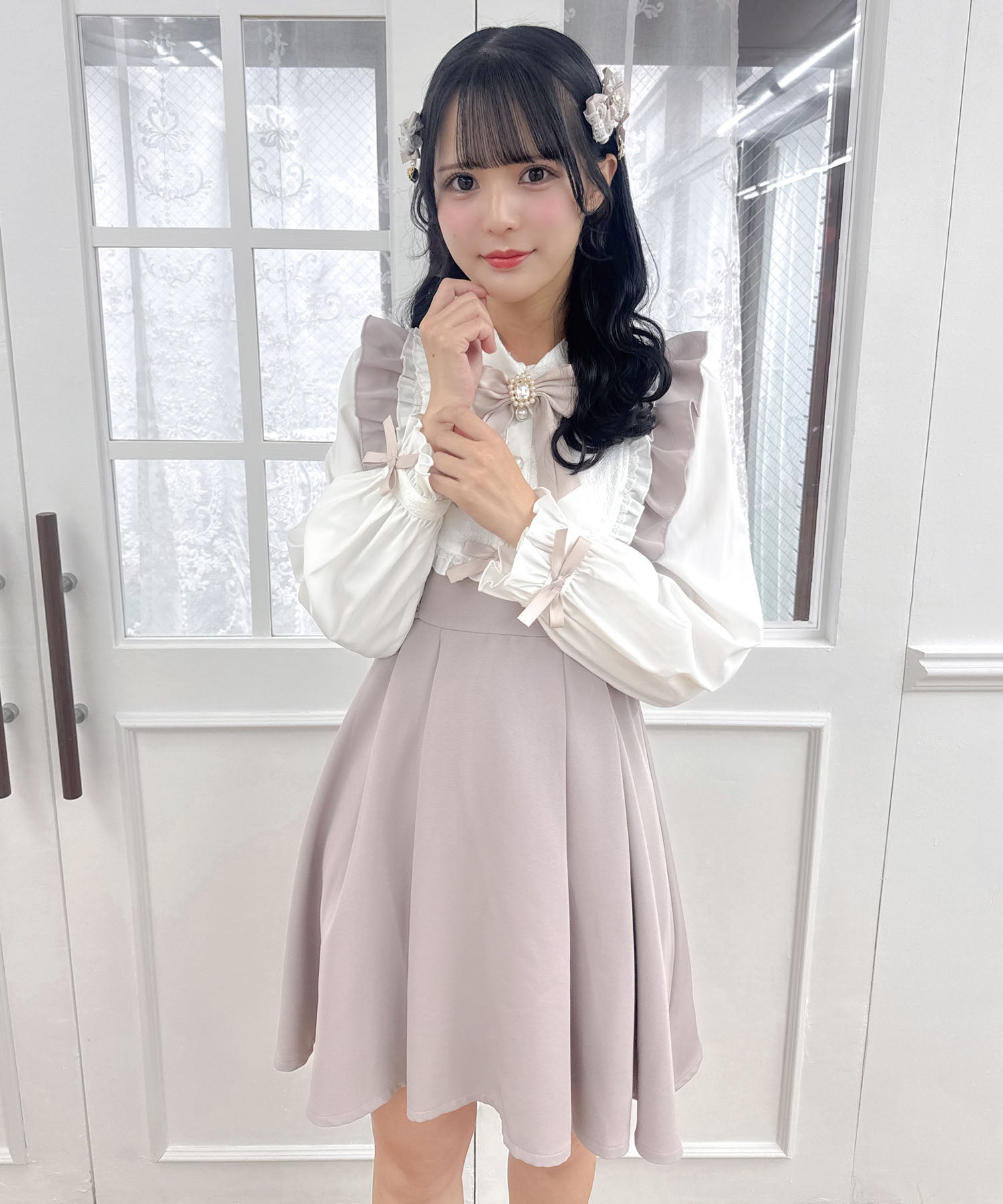 ロジータ ROJITA ヨークフリルデザインワンピース （ピンク） ピンク