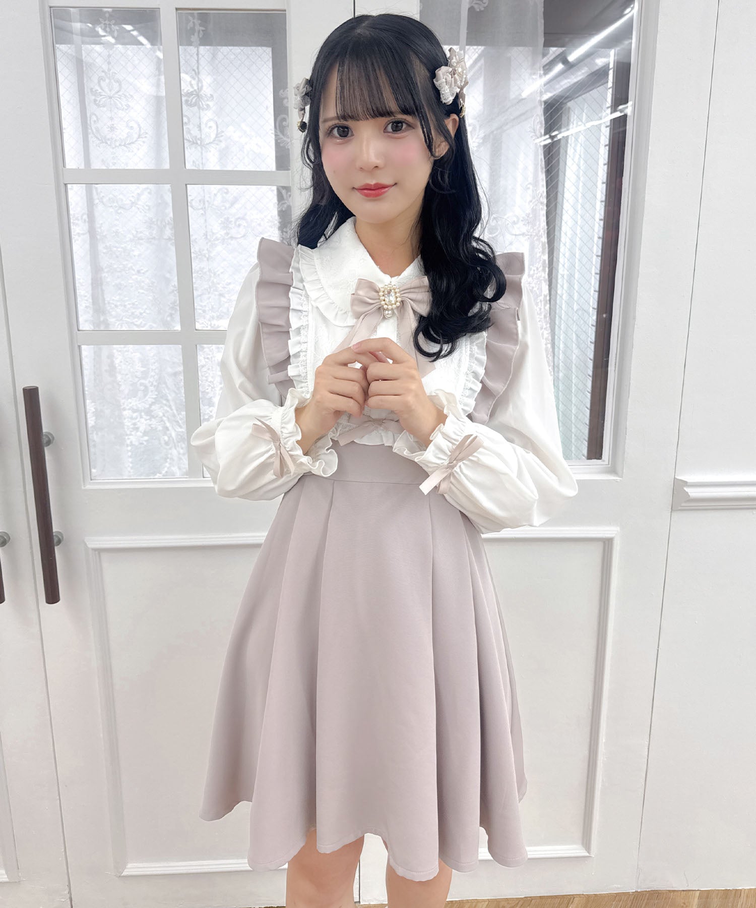 ロジータ ROJITA ヨークフリルデザインワンピース （ピンク） ピンク