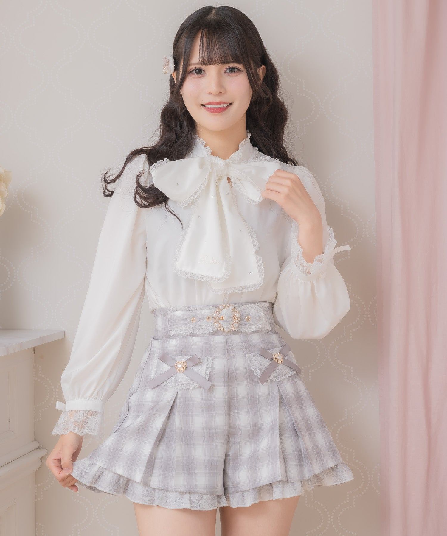 ロジータ ROJITA フラップリボンショートパンツ （グレー） グレー