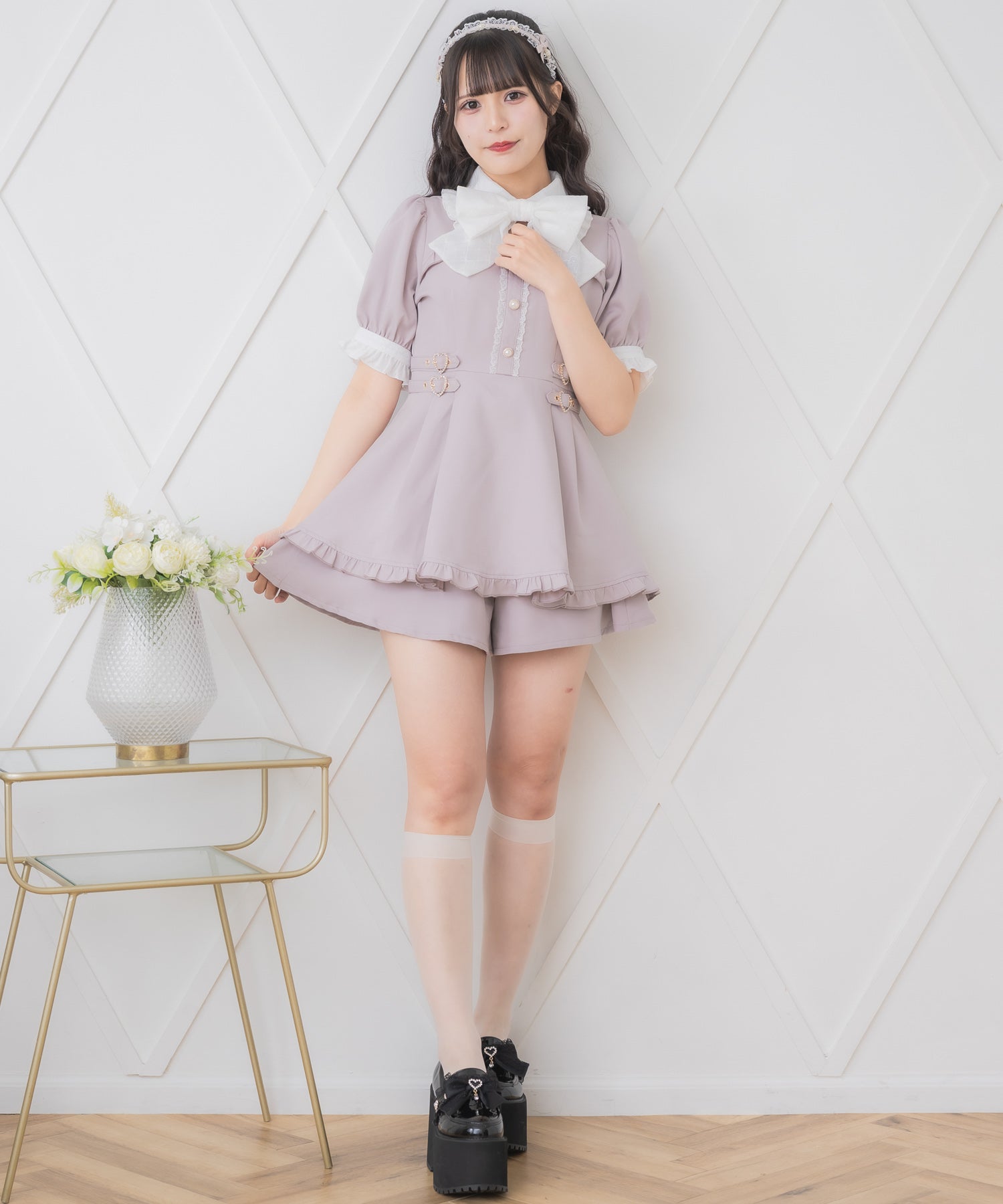 ロジータ ROJITA リボンロゴ入りサイドバックルセットアップ （ピンク） ピンク