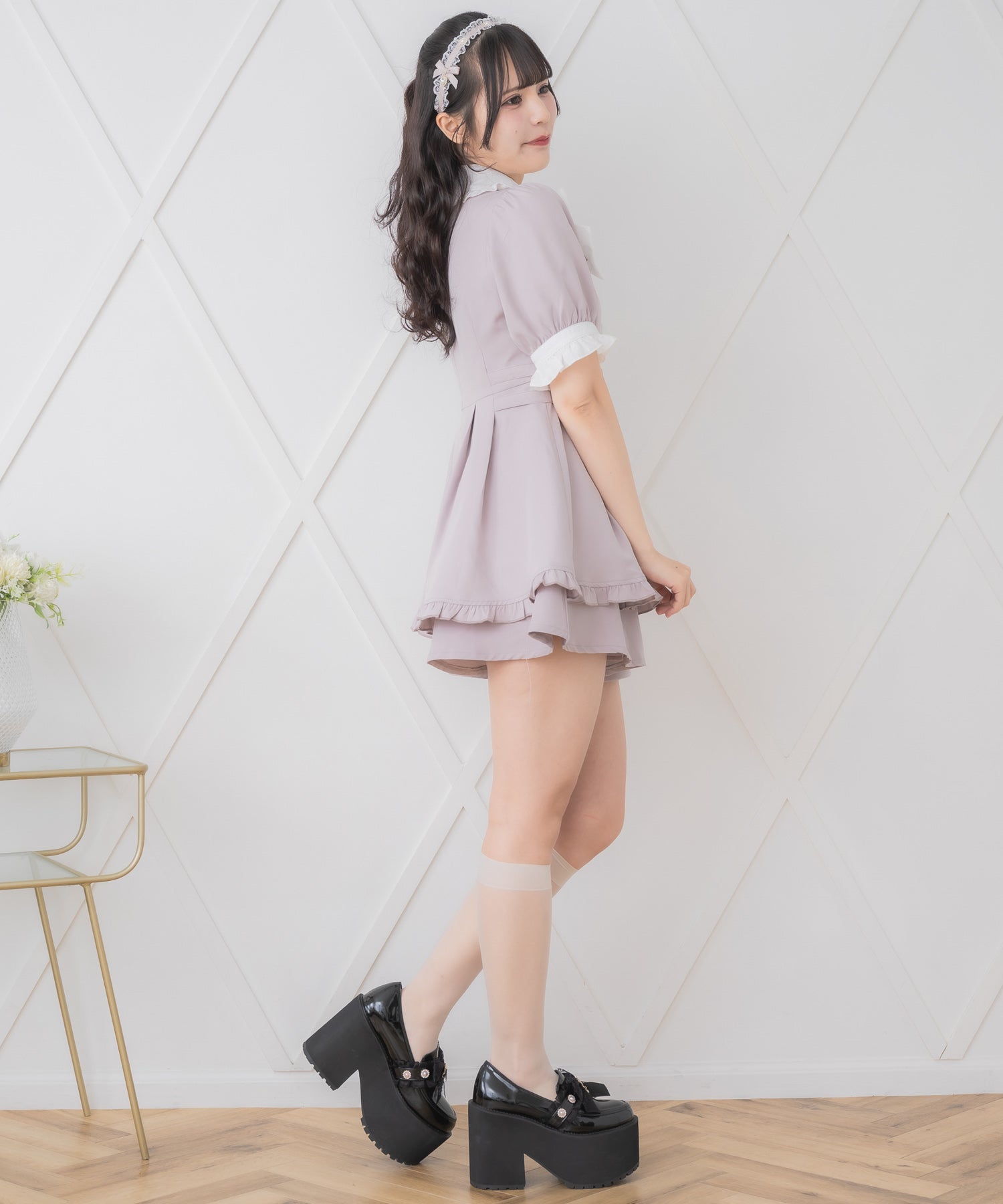 ロジータ ROJITA リボンロゴ入りサイドバックルセットアップ （ピンク） ピンク