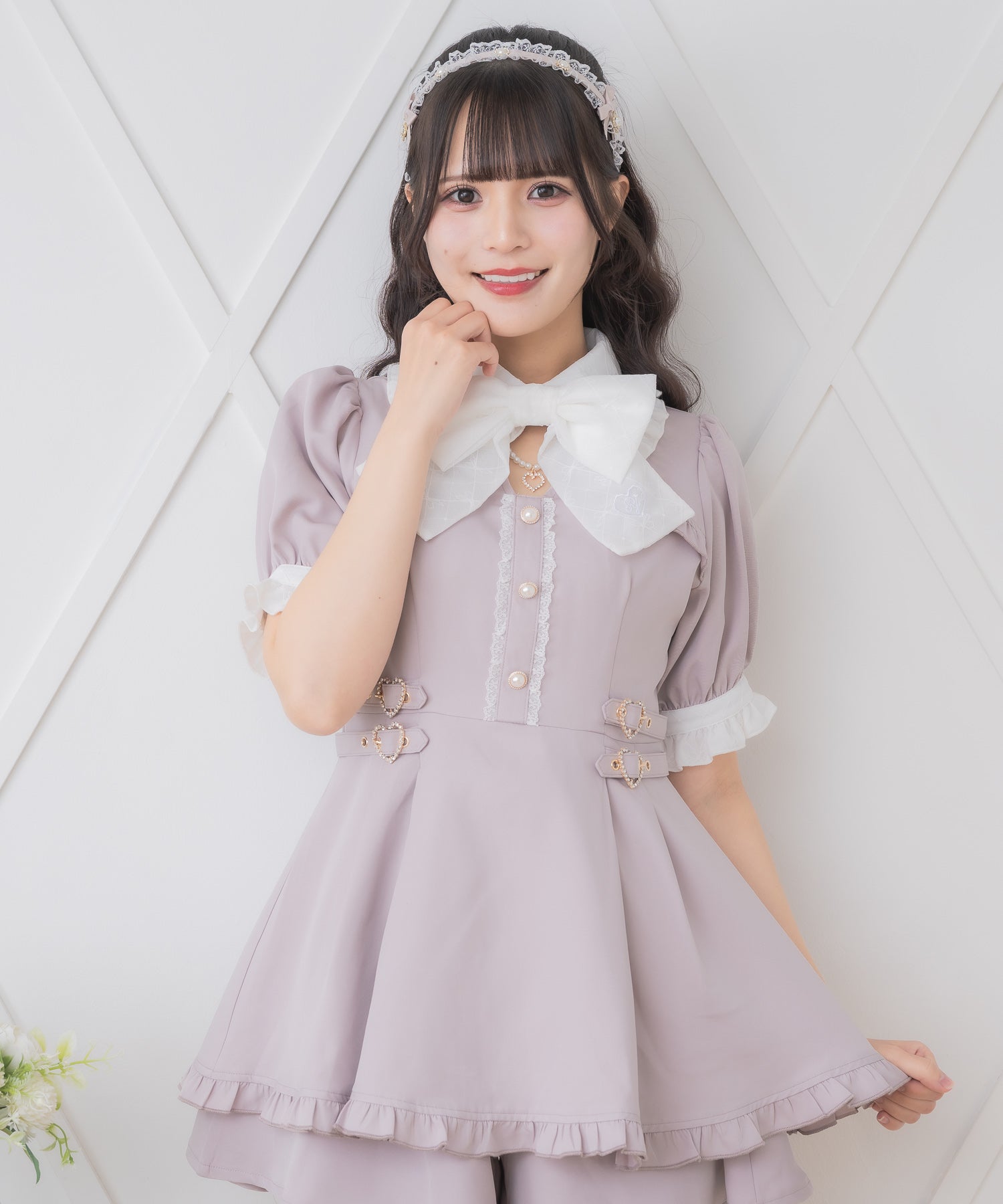 ロジータ ROJITA リボンロゴ入りサイドバックルセットアップ （ピンク） ピンク