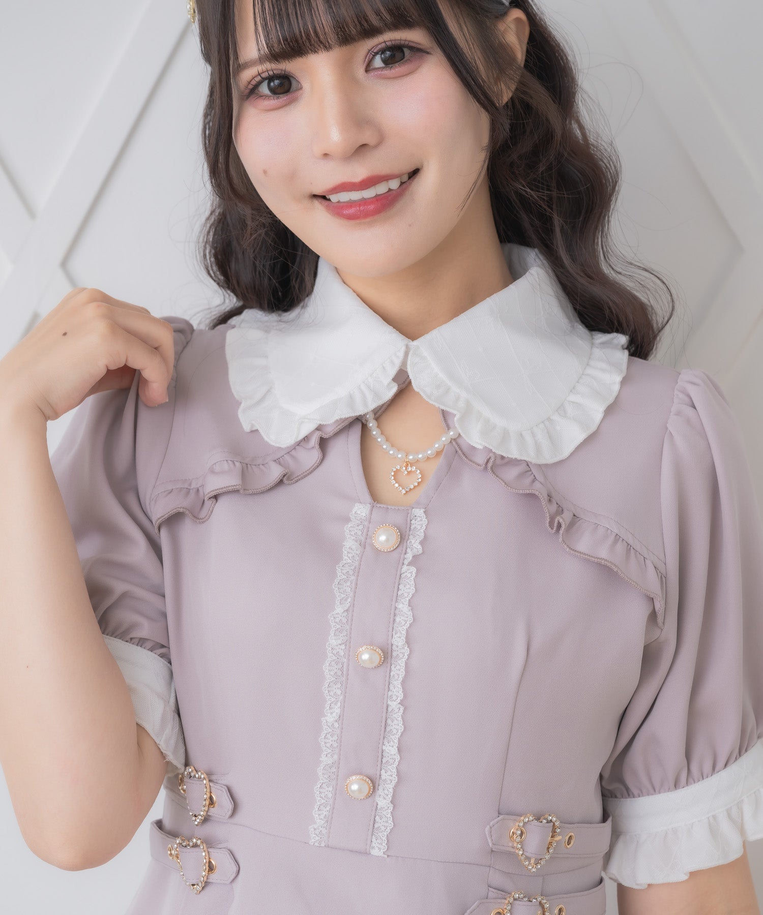 ロジータ ROJITA リボンロゴ入りサイドバックルセットアップ （ピンク） ピンク