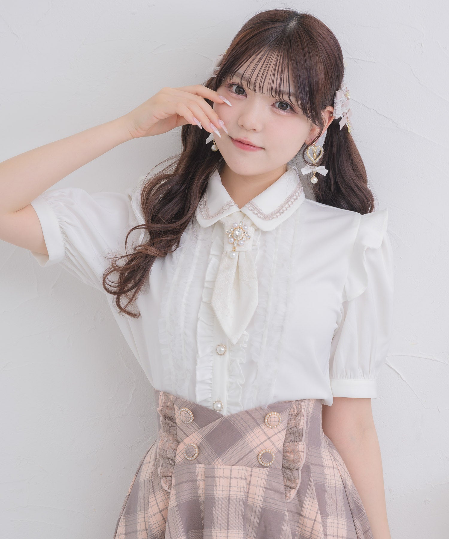 ロジータ ROJITA チュールフリルネクタイブラウス （マルチ） マルチ