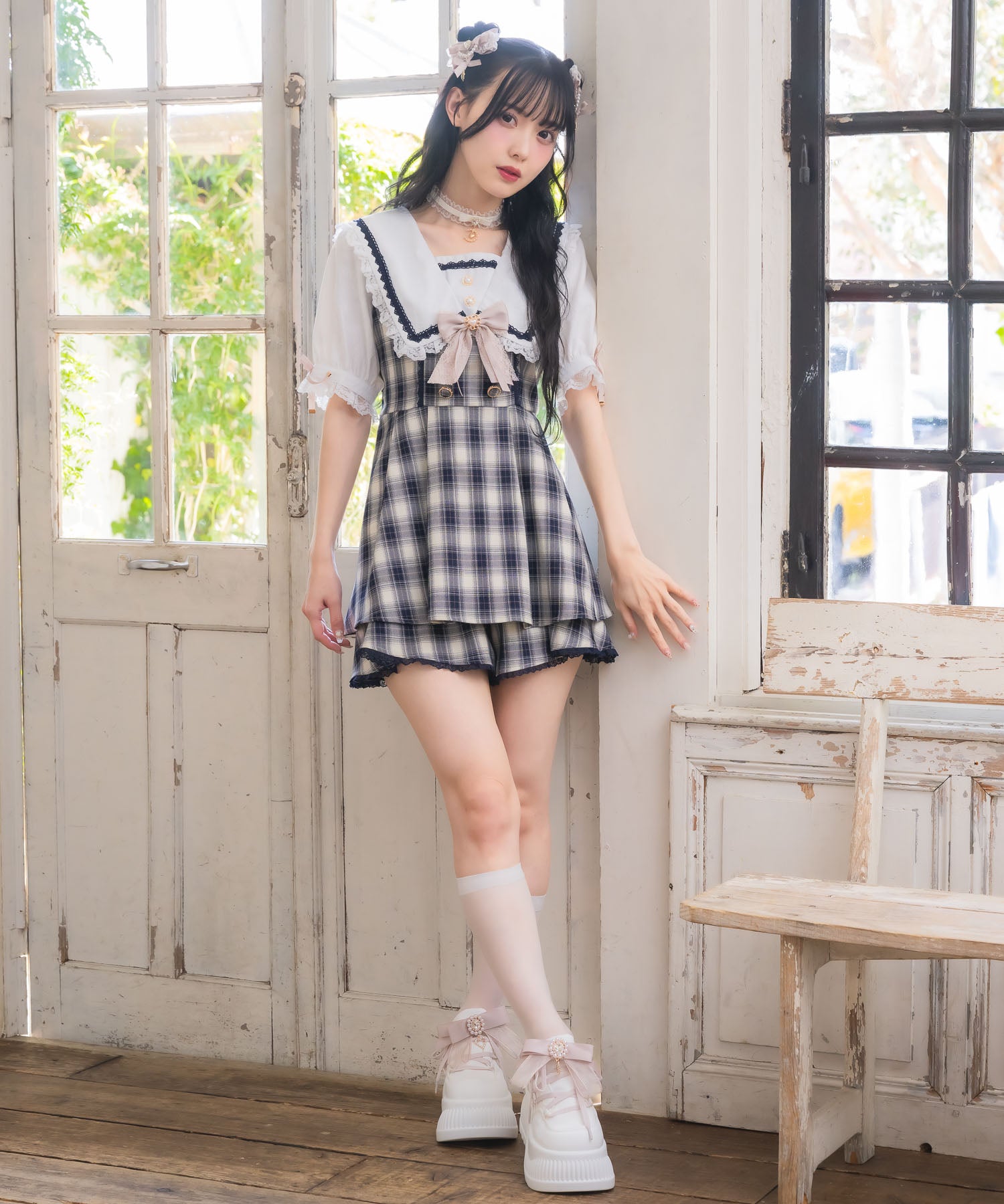 ロジータ ROJITA セーラー衿セットアップ （ネイビー） ネイビー