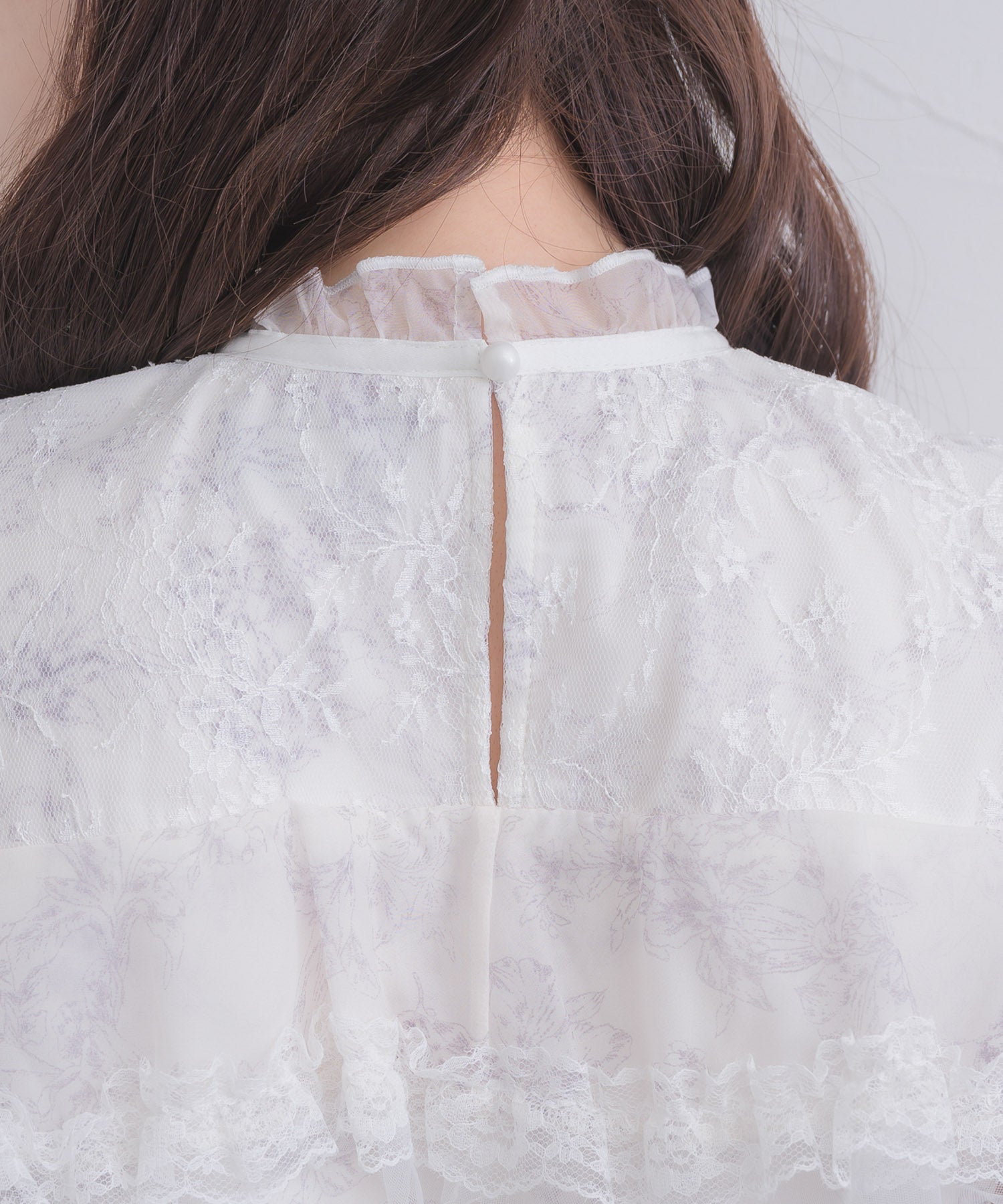ロジータ ROJITA ラッフル花柄ブラウス （アイボリー） アイボリー