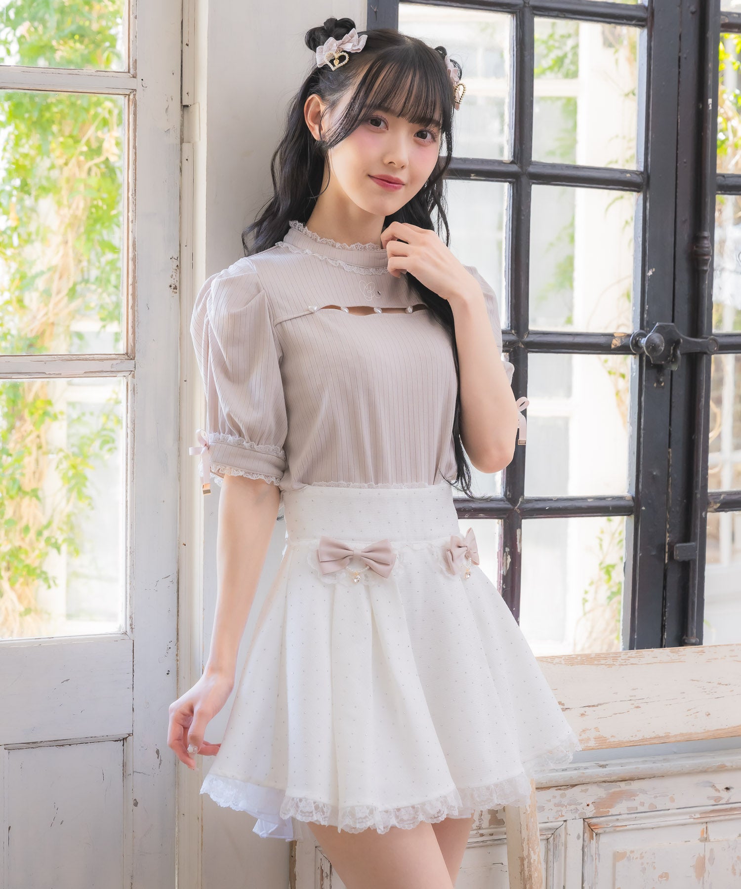 ロジータ ROJITA リボン付キラキラスカパン （ホワイト） ホワイト