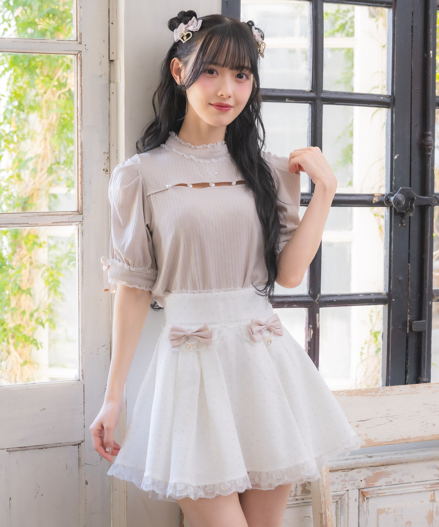 ロジータ ROJITA リボン付キラキラスカパン （ホワイト） ホワイト