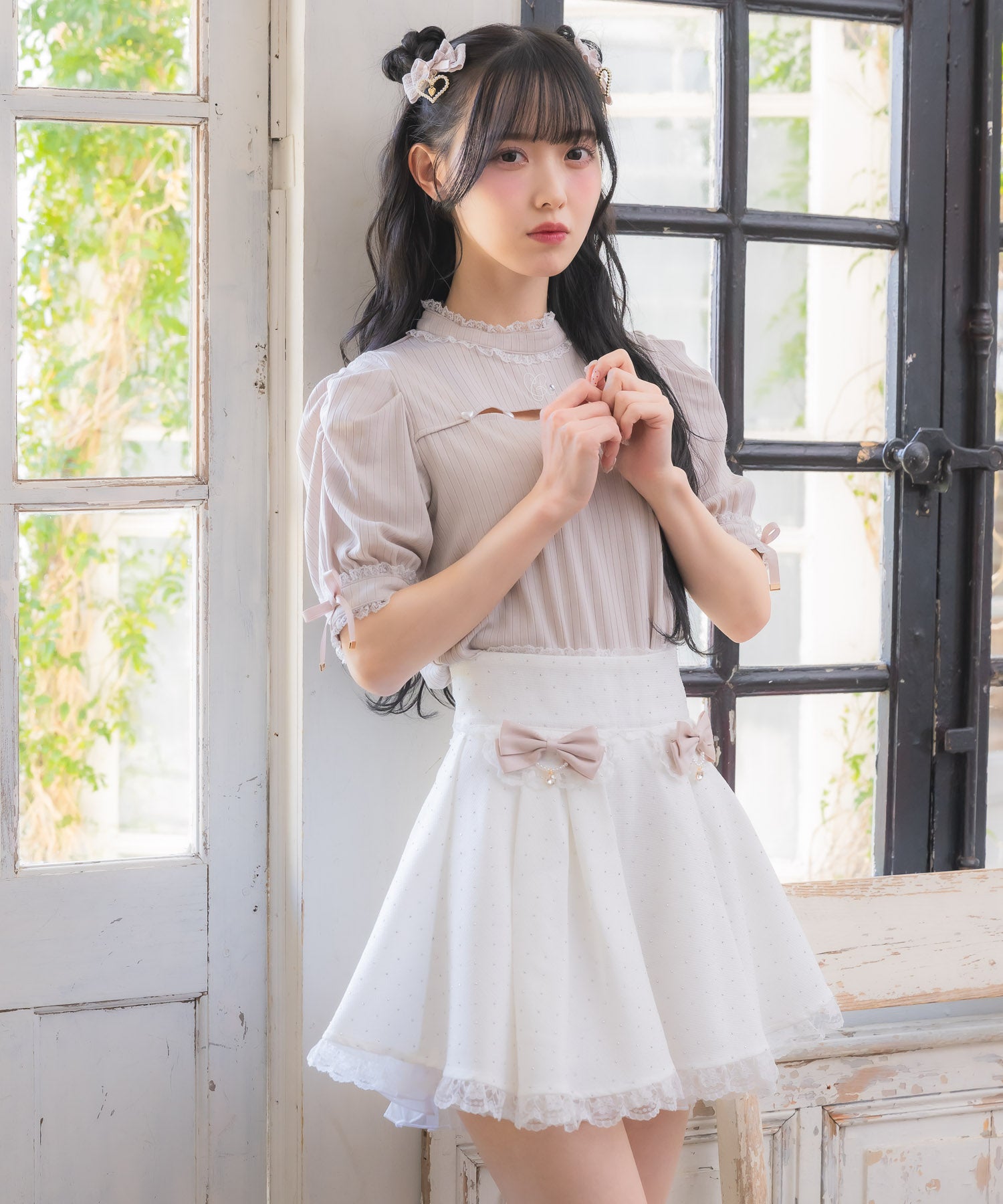 ロジータ ROJITA リボン付キラキラスカパン （ホワイト） ホワイト