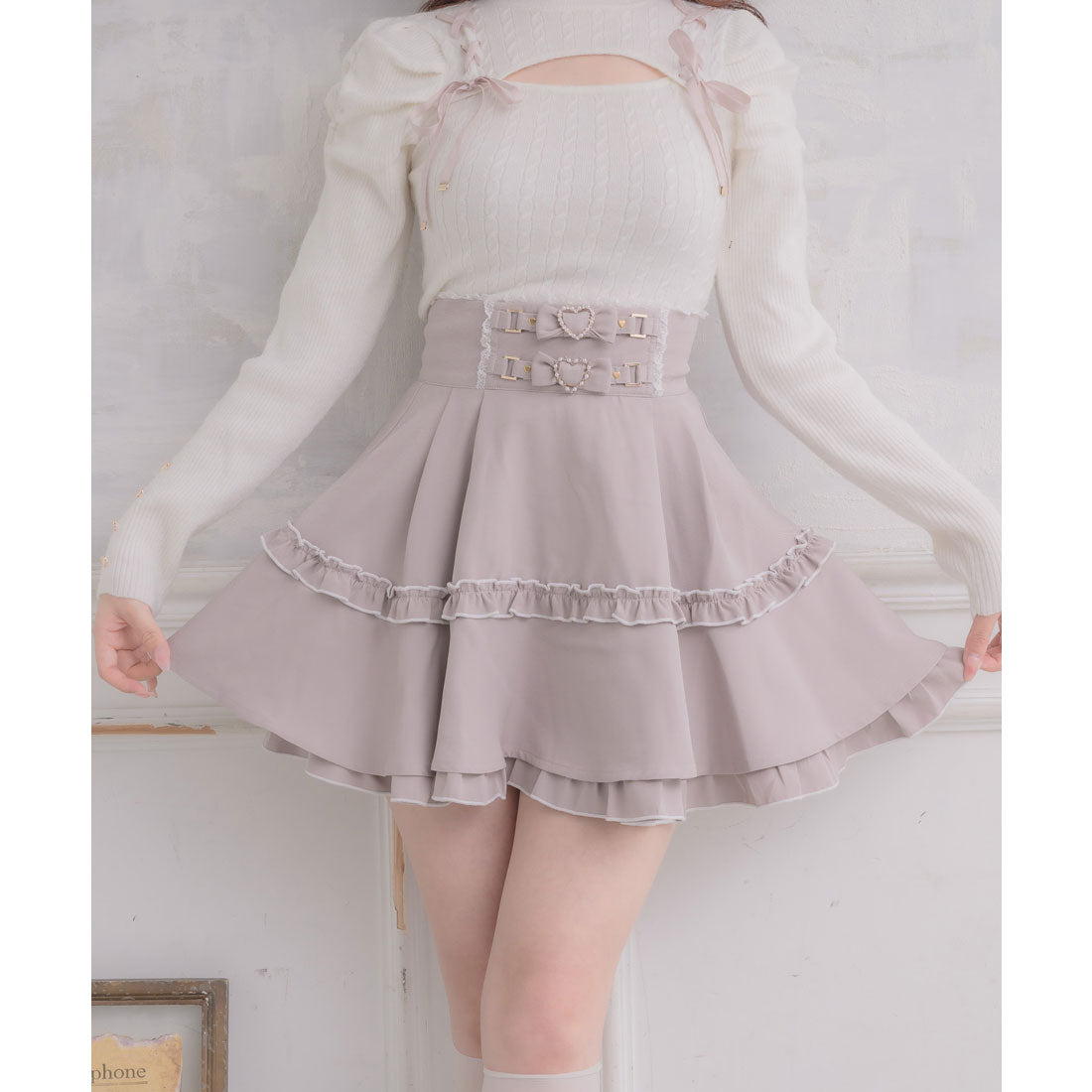 ロジータ ROJITA ベルトリボンデザインスカート （ピンク） ピンク