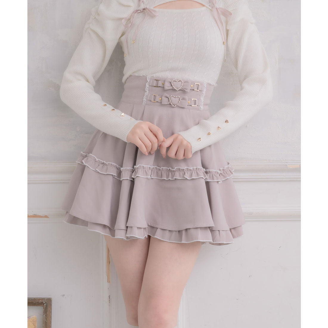 ロジータ ROJITA ベルトリボンデザインスカート （ピンク） ピンク