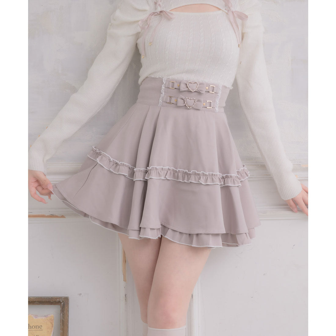 ロジータ ROJITA ベルトリボンデザインスカート （ピンク） ピンク