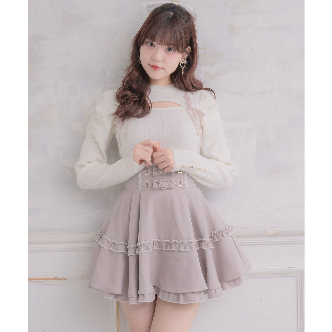 ロジータ ROJITA ベルトリボンデザインスカート （ピンク） ピンク