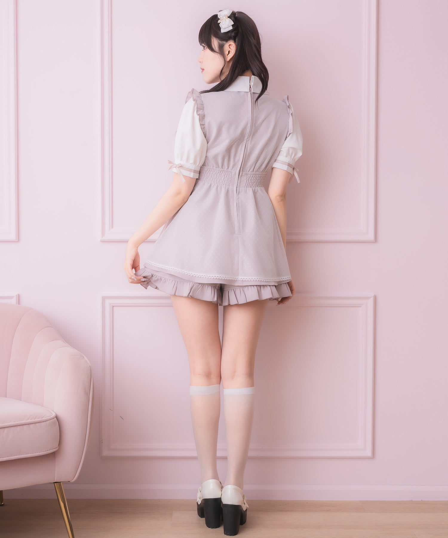 ロジータ ROJITA チュールレイヤードデザインセットアップ （ピンク） ピンク