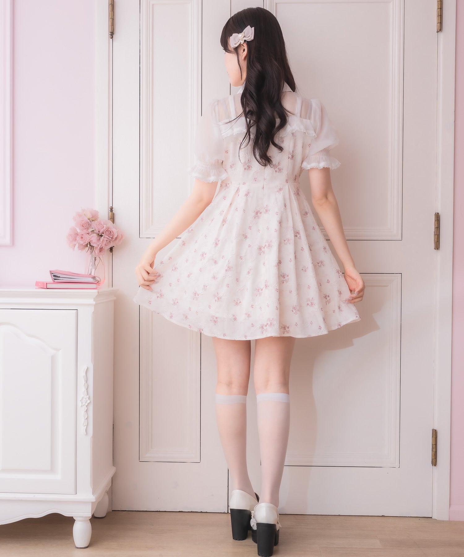 ロジータ ROJITA シアーボレロ風フラワーワンピース （ピンク） ピンク