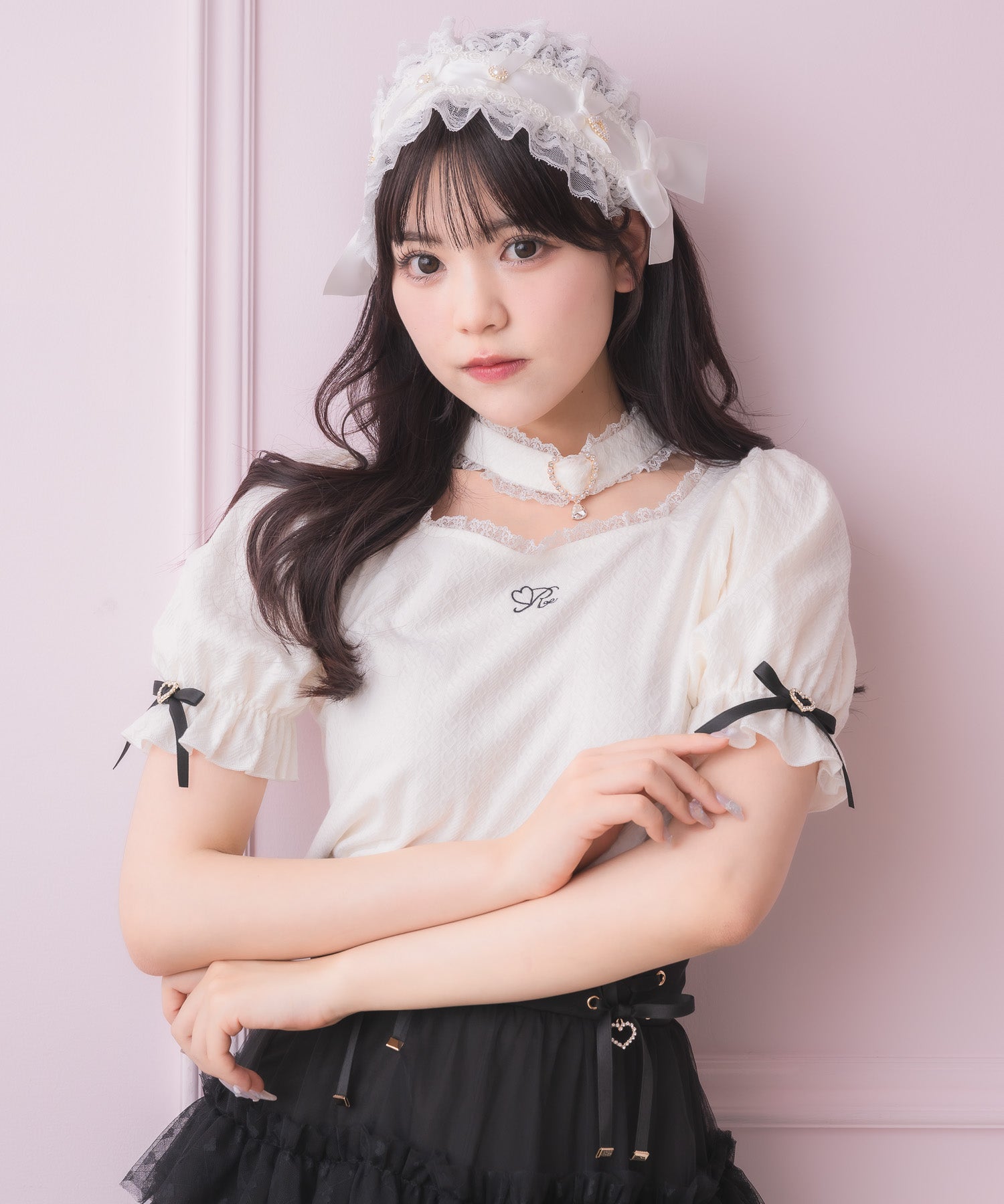 ロジータ ROJITA バックルチョーカーハートカットトップス （ホワイト） ホワイト