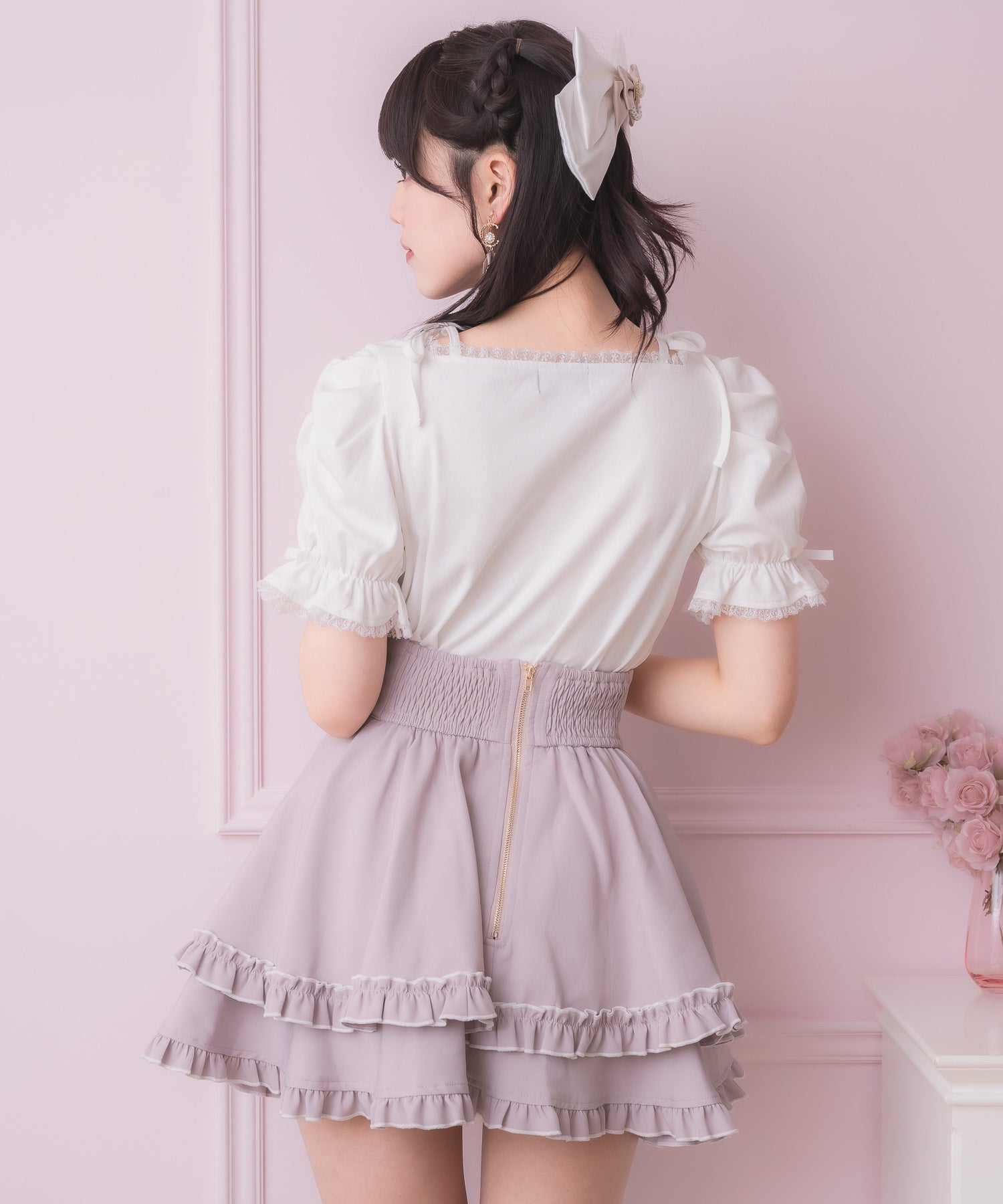 ロジータ ROJITA デコルテベルトデザイントップス （ホワイト） ホワイト
