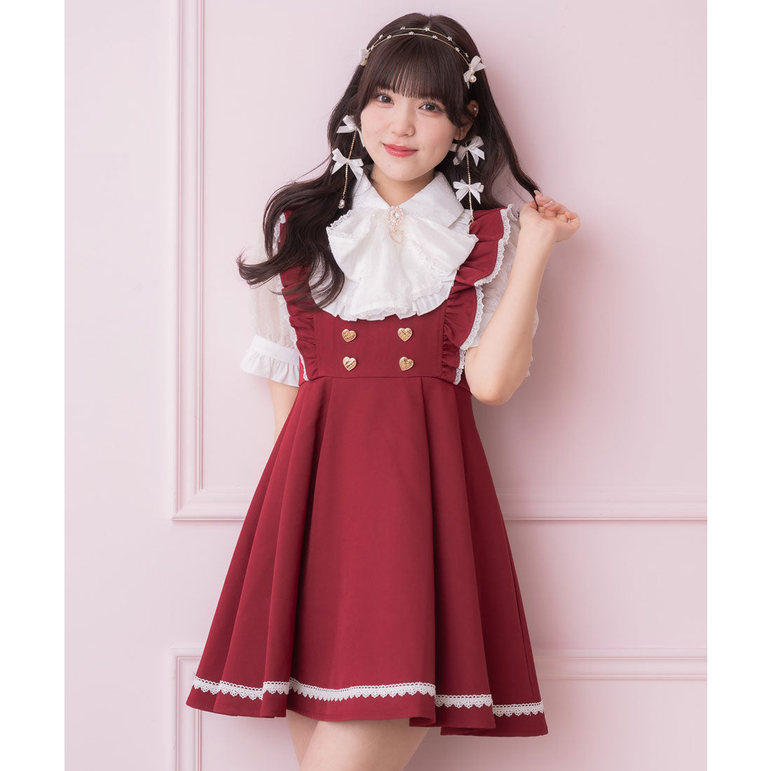 ロジータ ROJITA ヨークデザインボータイワンピース （ボルドー） ボルドー